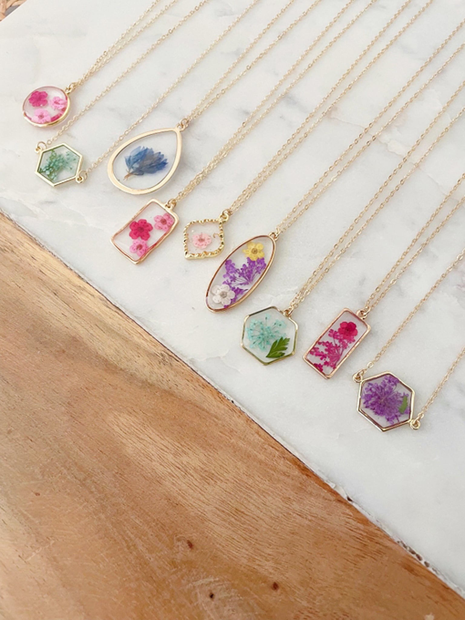 New Arrivals: Floral inspired Pendant Necklaces