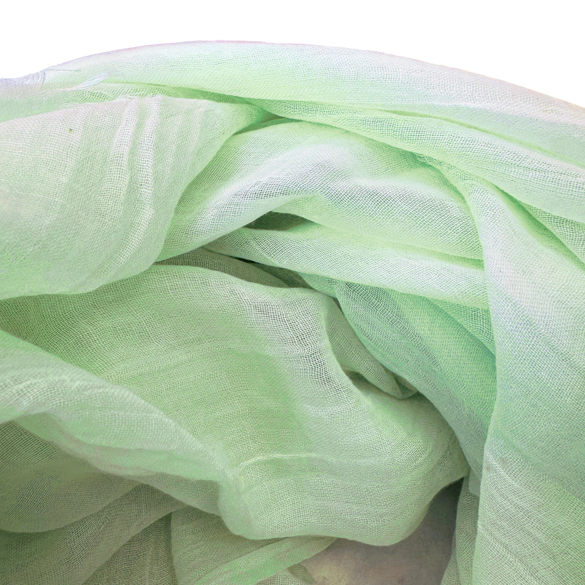 Blue Pacific Tissue Solid Silk Linen Lightweight Scarf in Bright Celadon Green