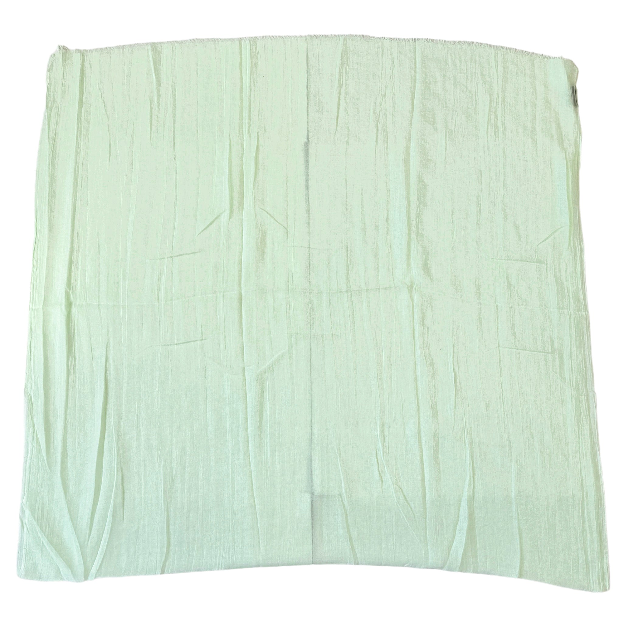 Blue Pacific Tissue Solid Silk Linen Lightweight Scarf Bright Light Mint Green