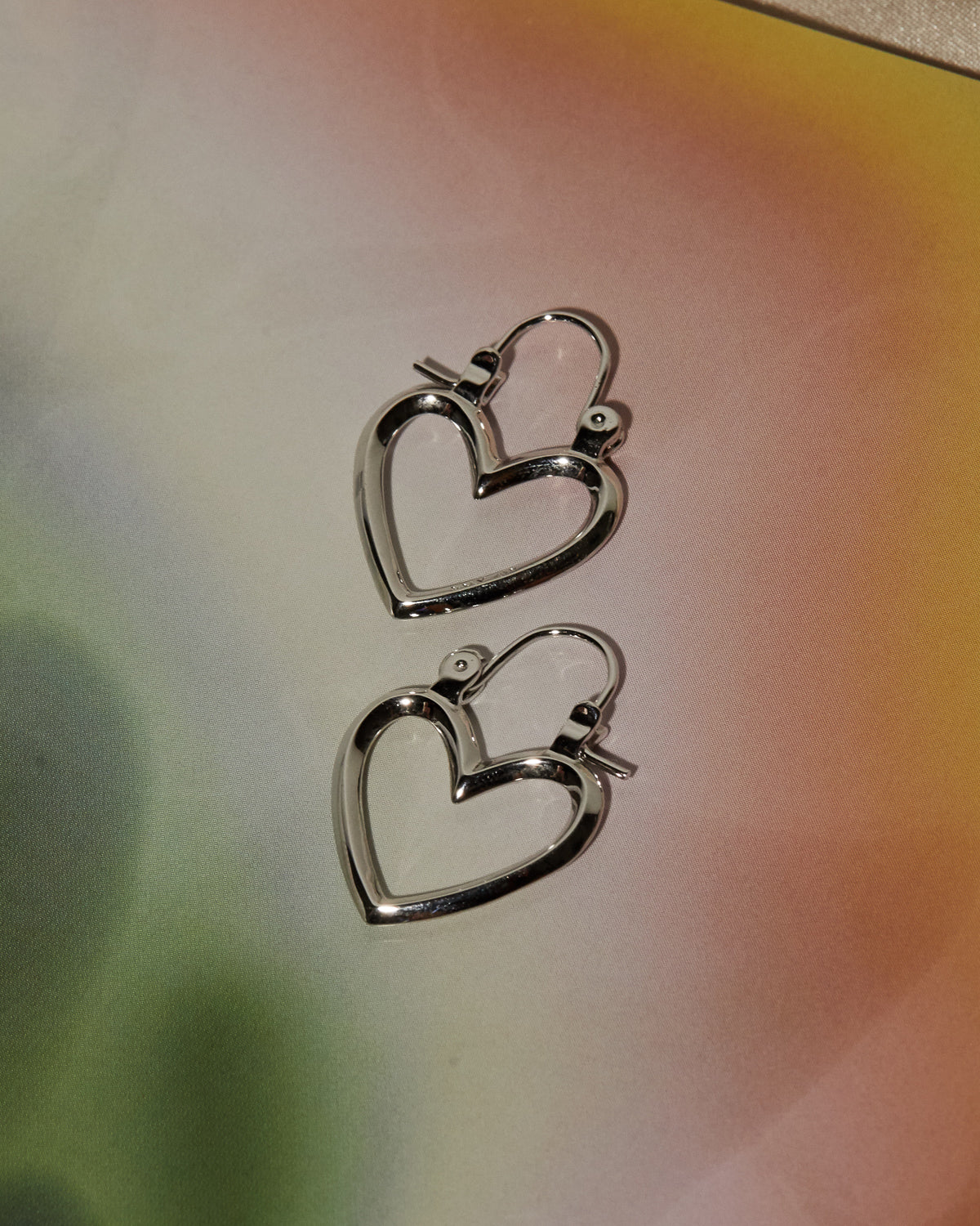 Luv Aj Mini Heartbreaker Hoops Earrings in Polished Rhodium