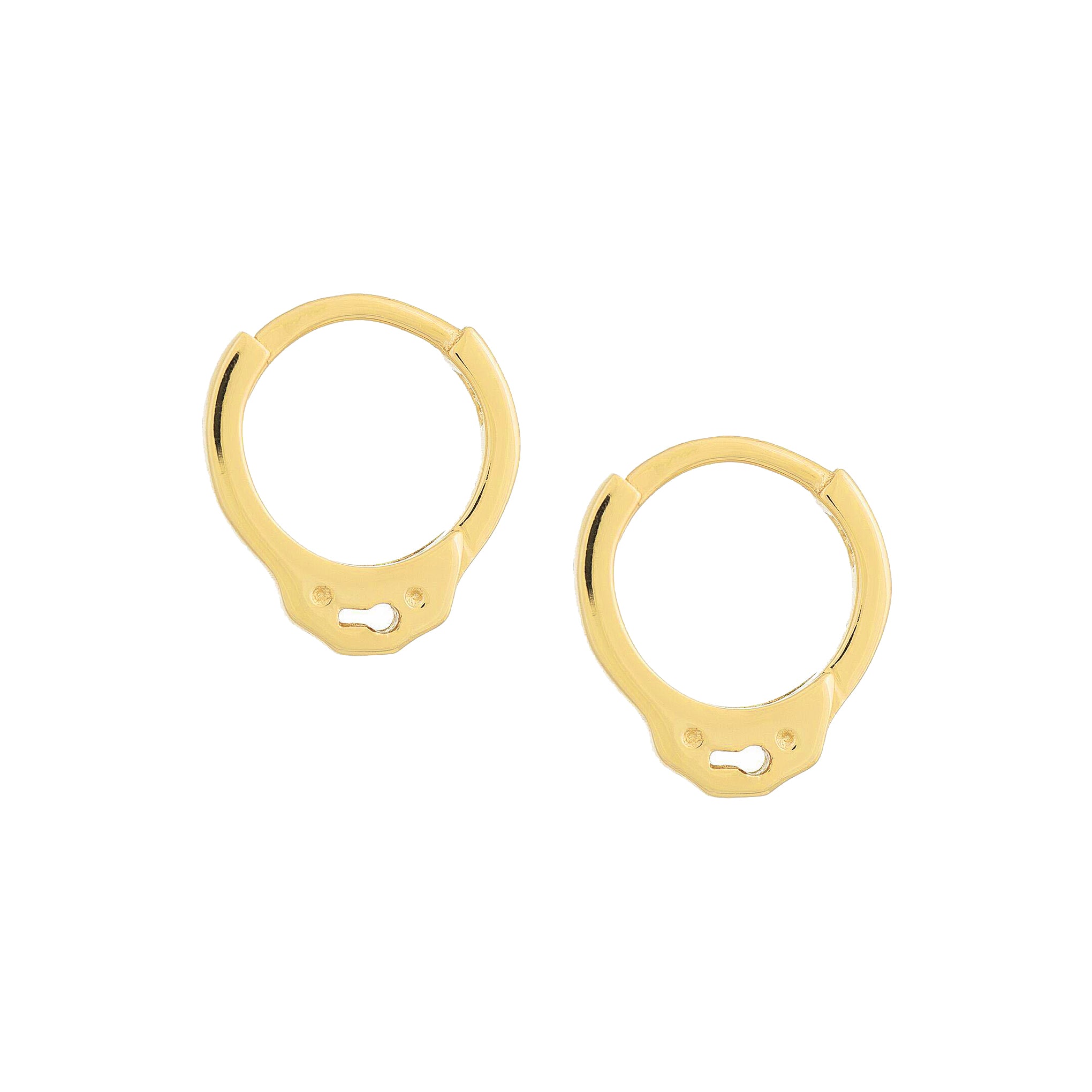 Adina Eden Handcuff Huggie Hoop Earrings in 14k Gold Vermeil