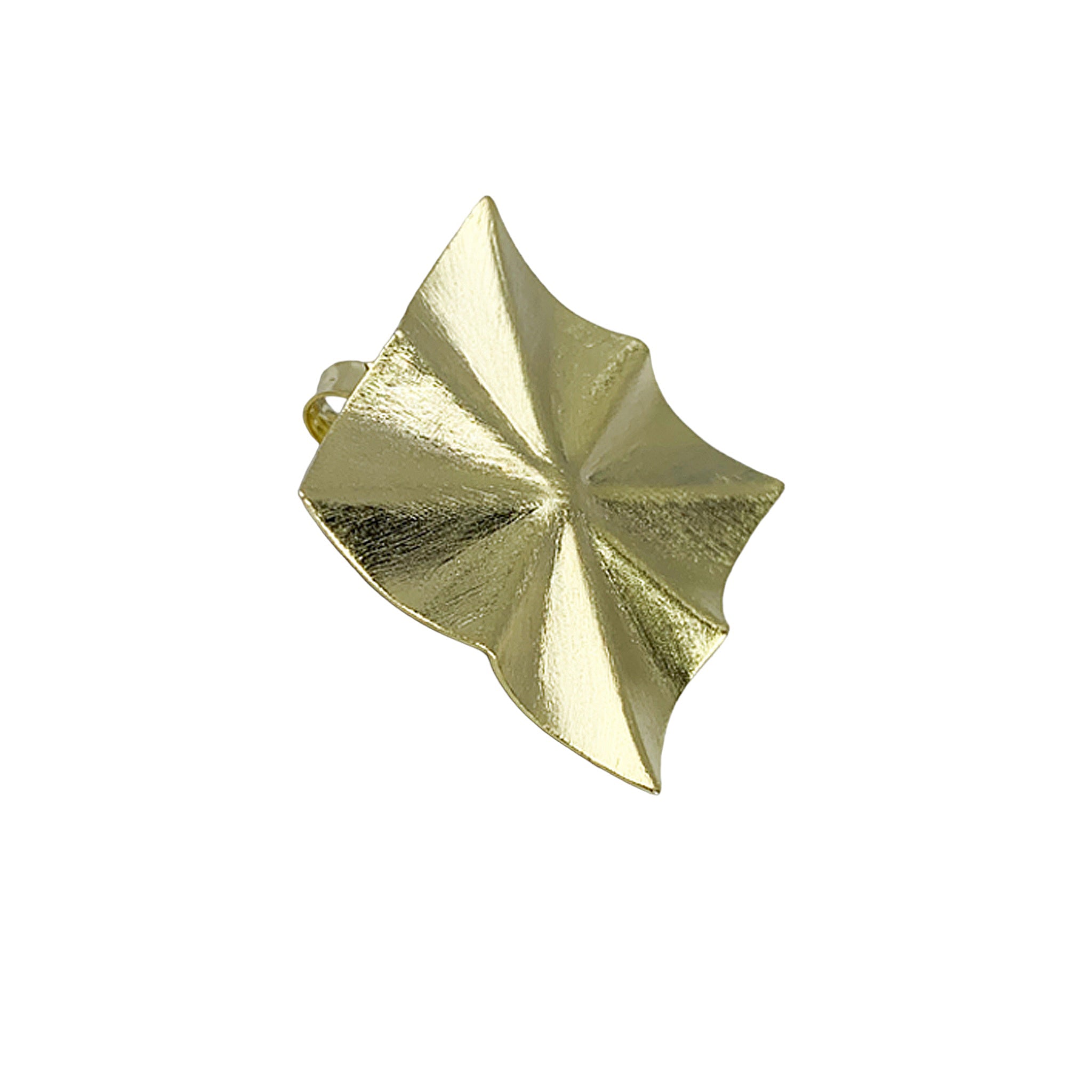Sheila Fajl Radiance Square Stud Earrings in Brushed Gold Plated