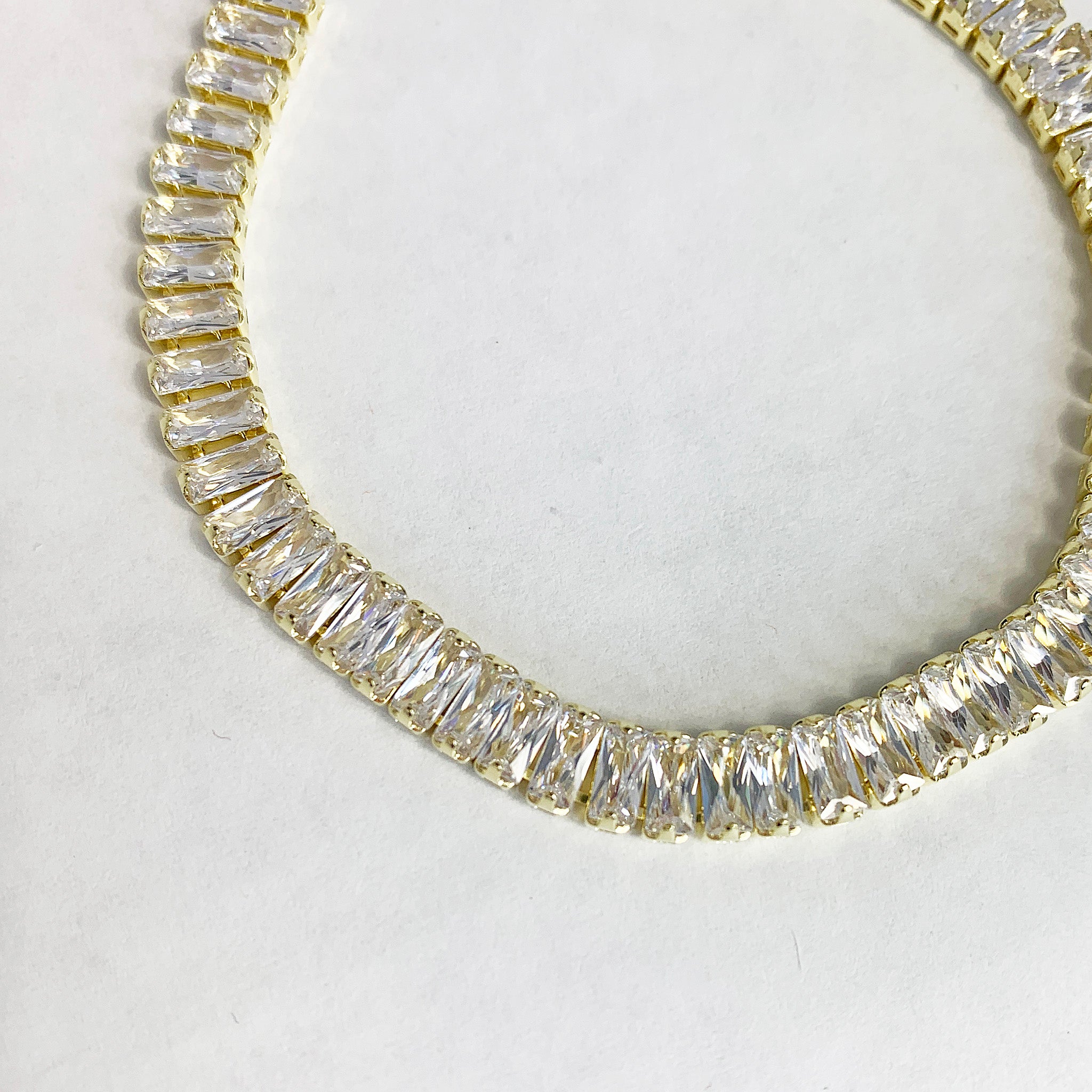 Sheila Fajl Bettina Tennis Bracelet in Clear Cubic Zirconia and Gold Plated