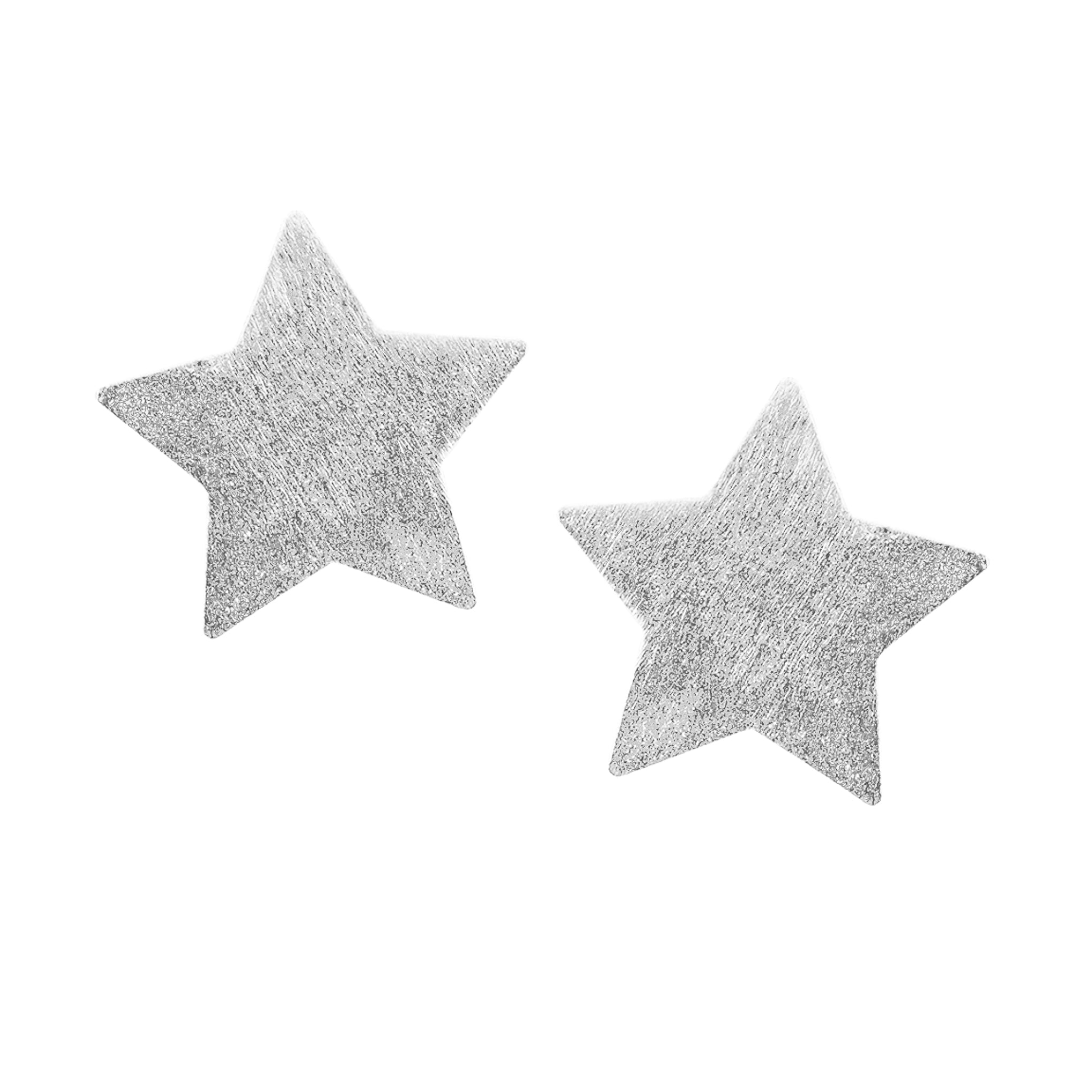 image of Sheila Fajl Lana Star Stud Earrings in Brushed Silver Plated