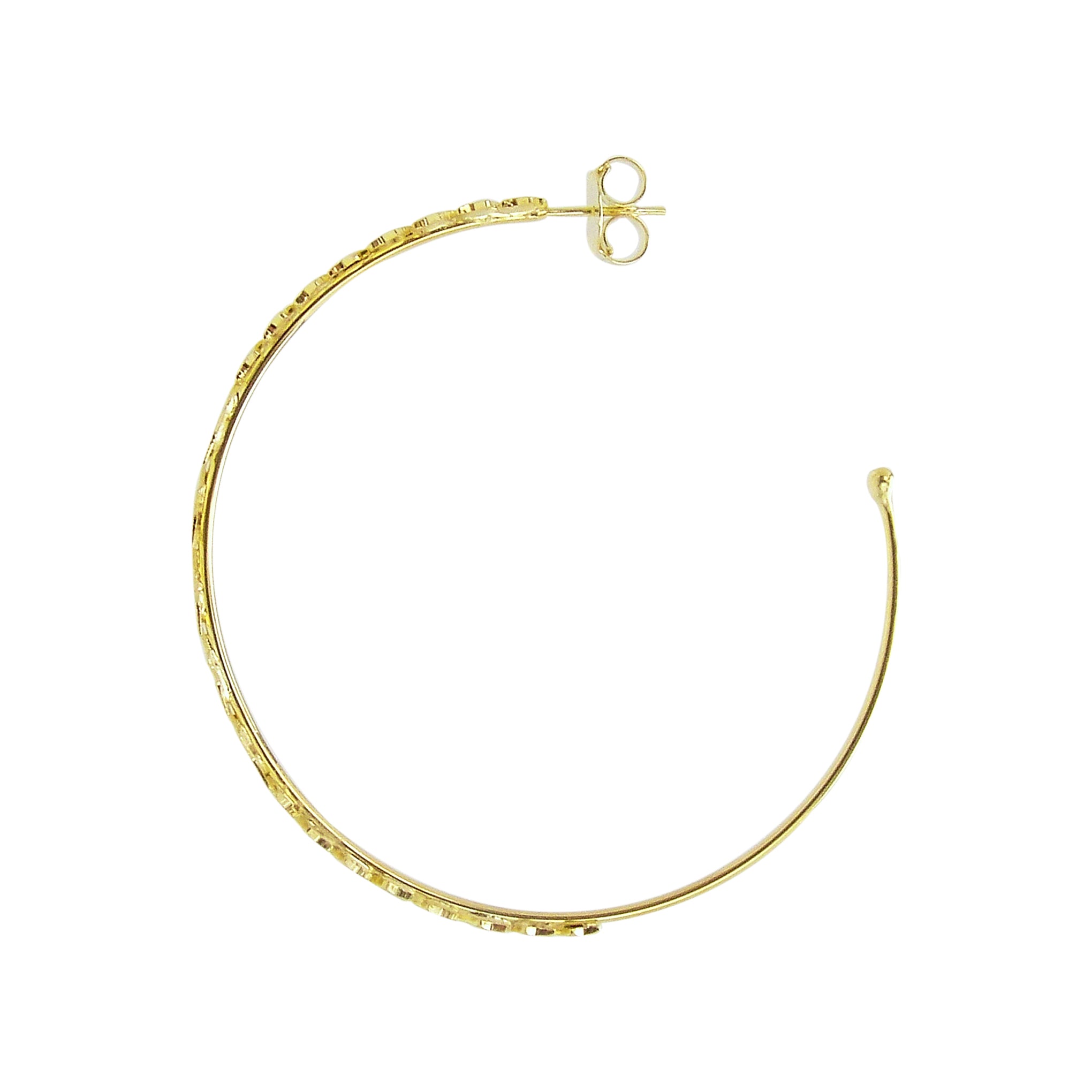 side image of Sheila Fajl Small Altair Multi Star Hoop Earrings in Gold Plated