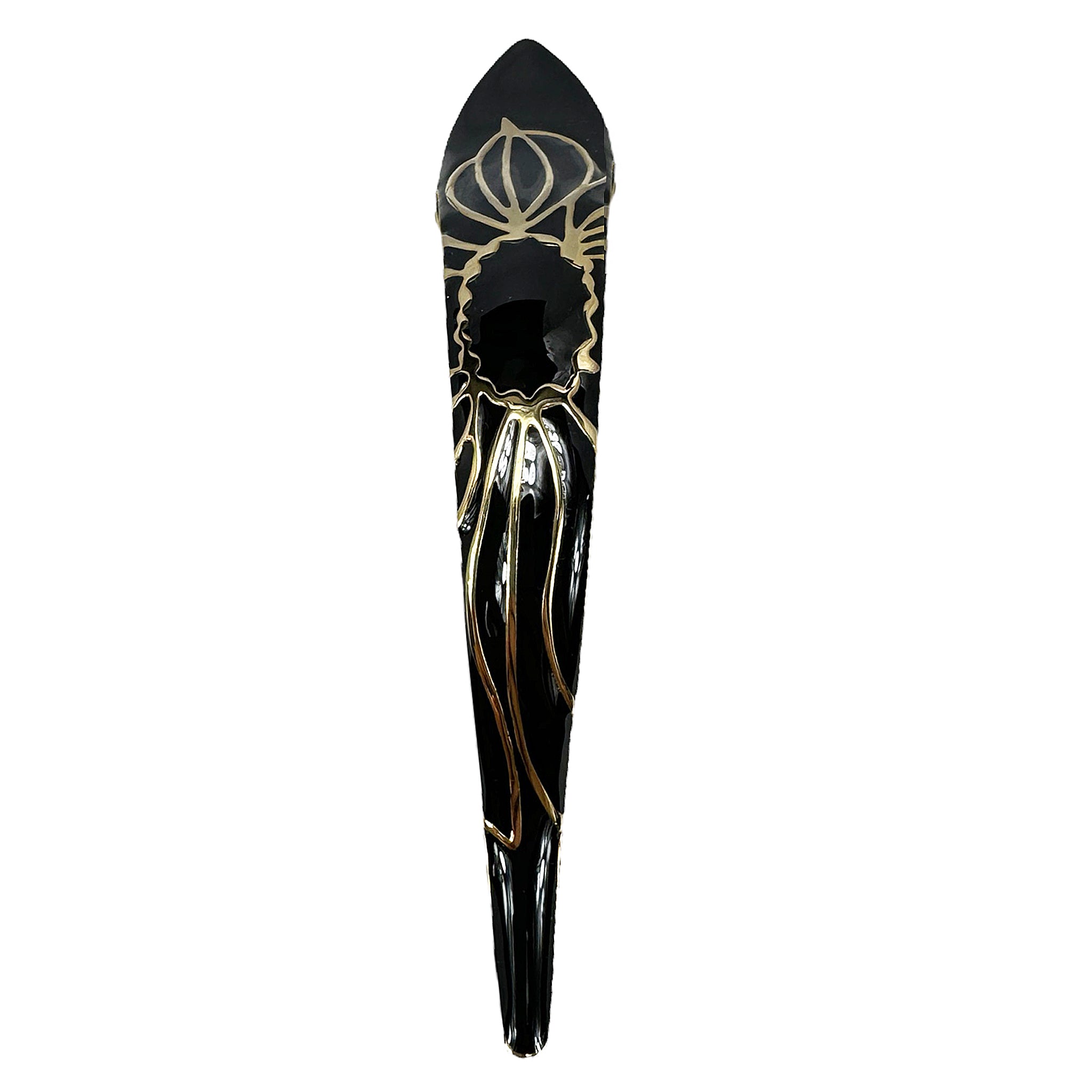 Ficcare Maximas Hair Clip In Lotus Silky and Jewel Black And Gold