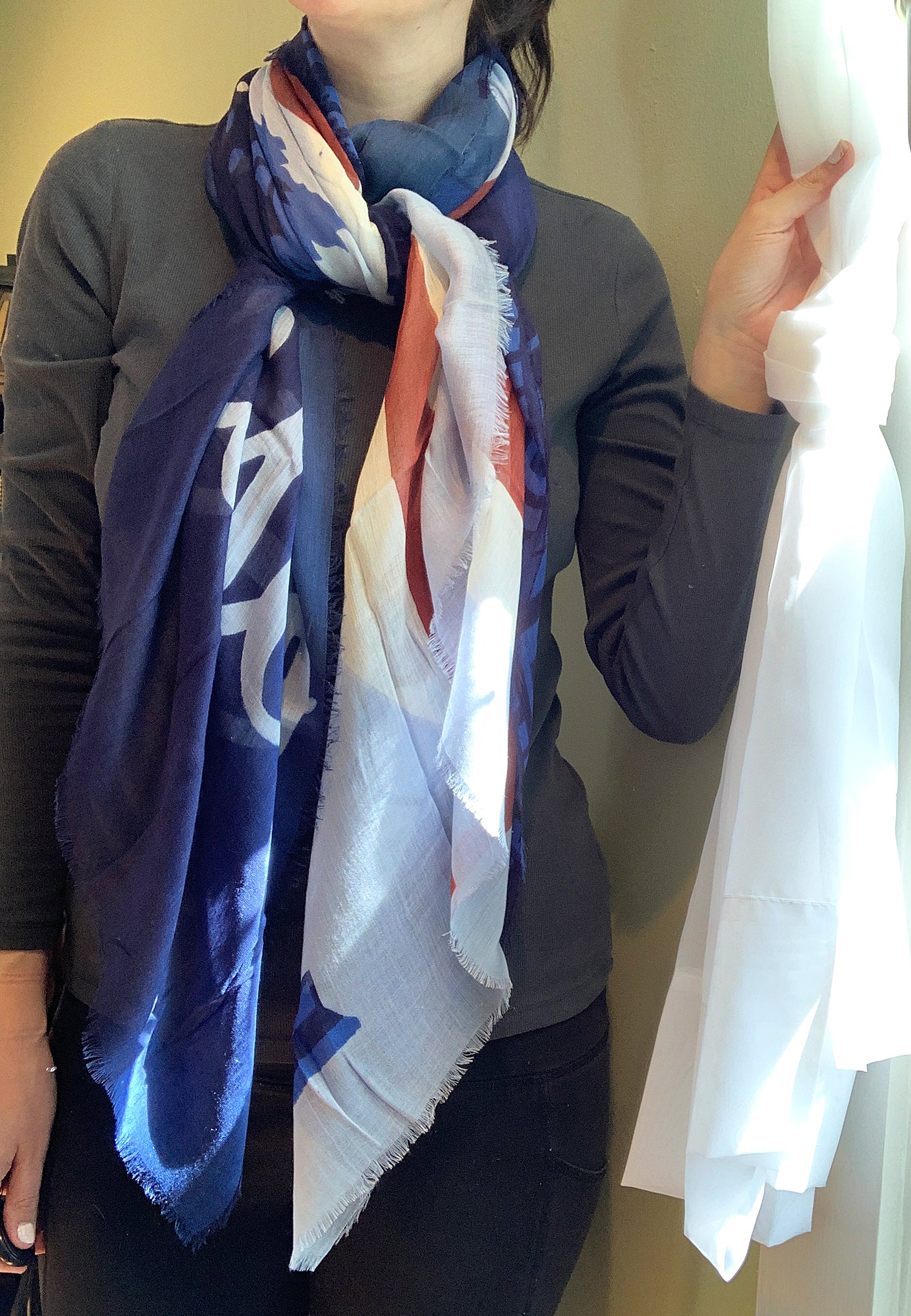 Blue Pacific Vintage Locale San Francisco Cashmere and Silk Scarf