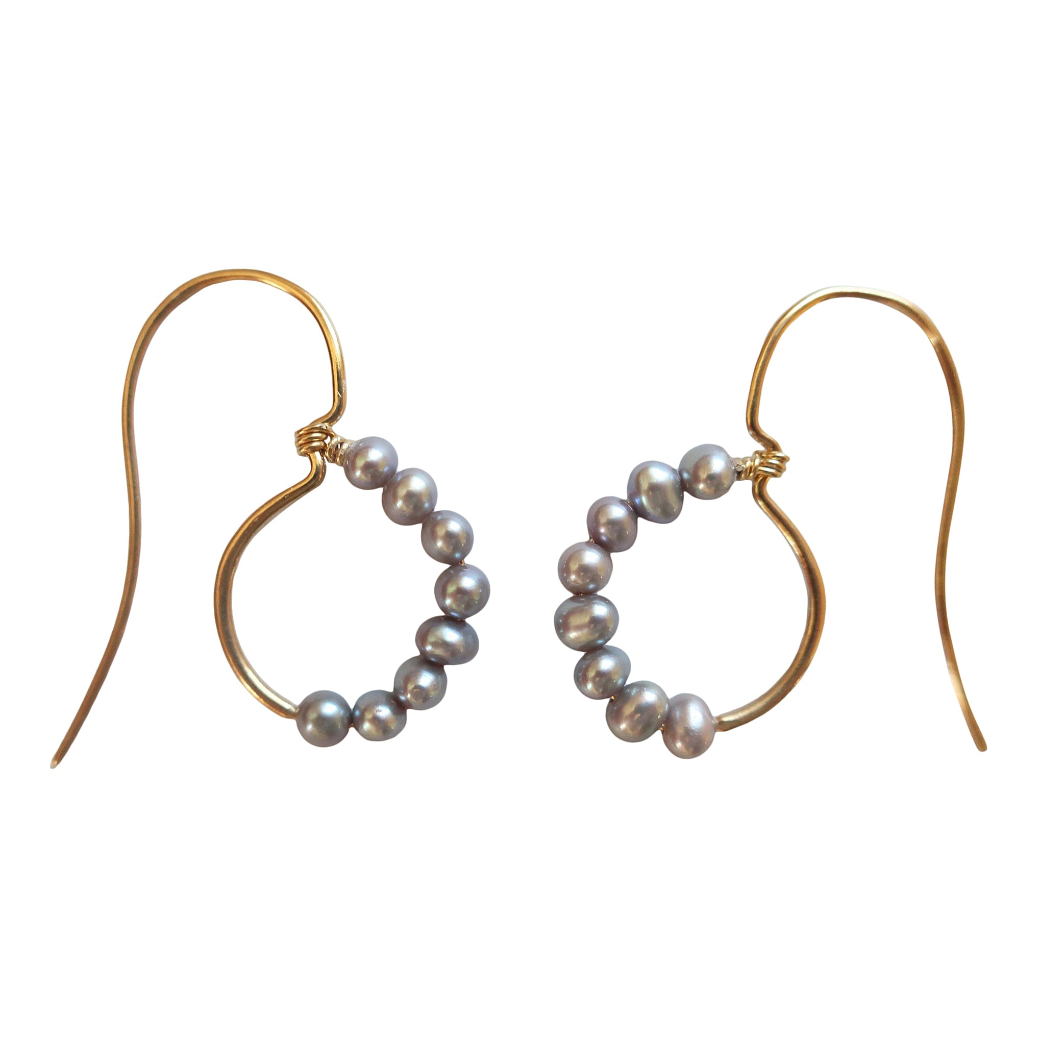Chan Luu Taupe Freshwater Pearl Drop Earrings in Gold Vermeil
