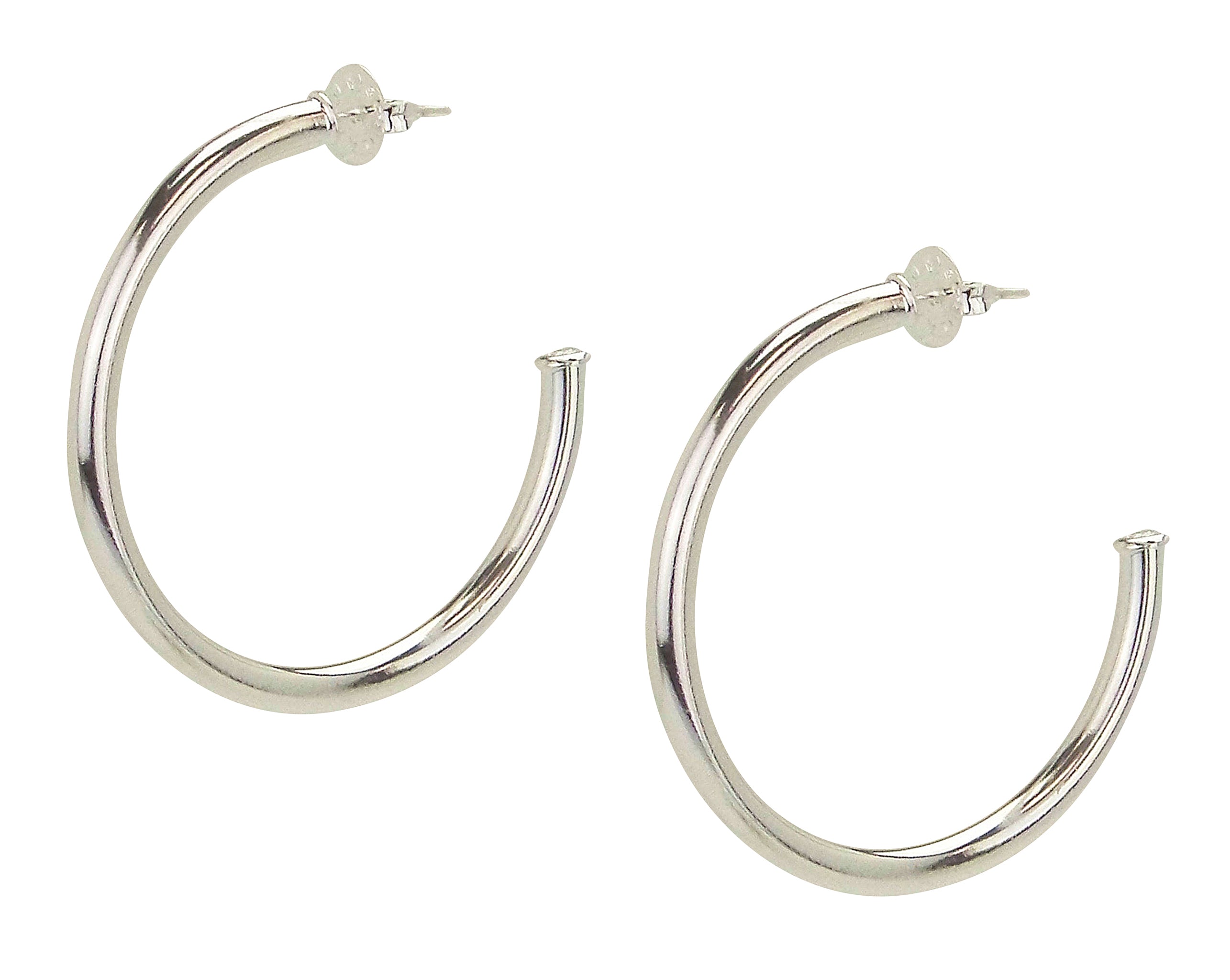 image of Sheila Fajl Smaller Favorite Hoop Earrings in Polished Silver
