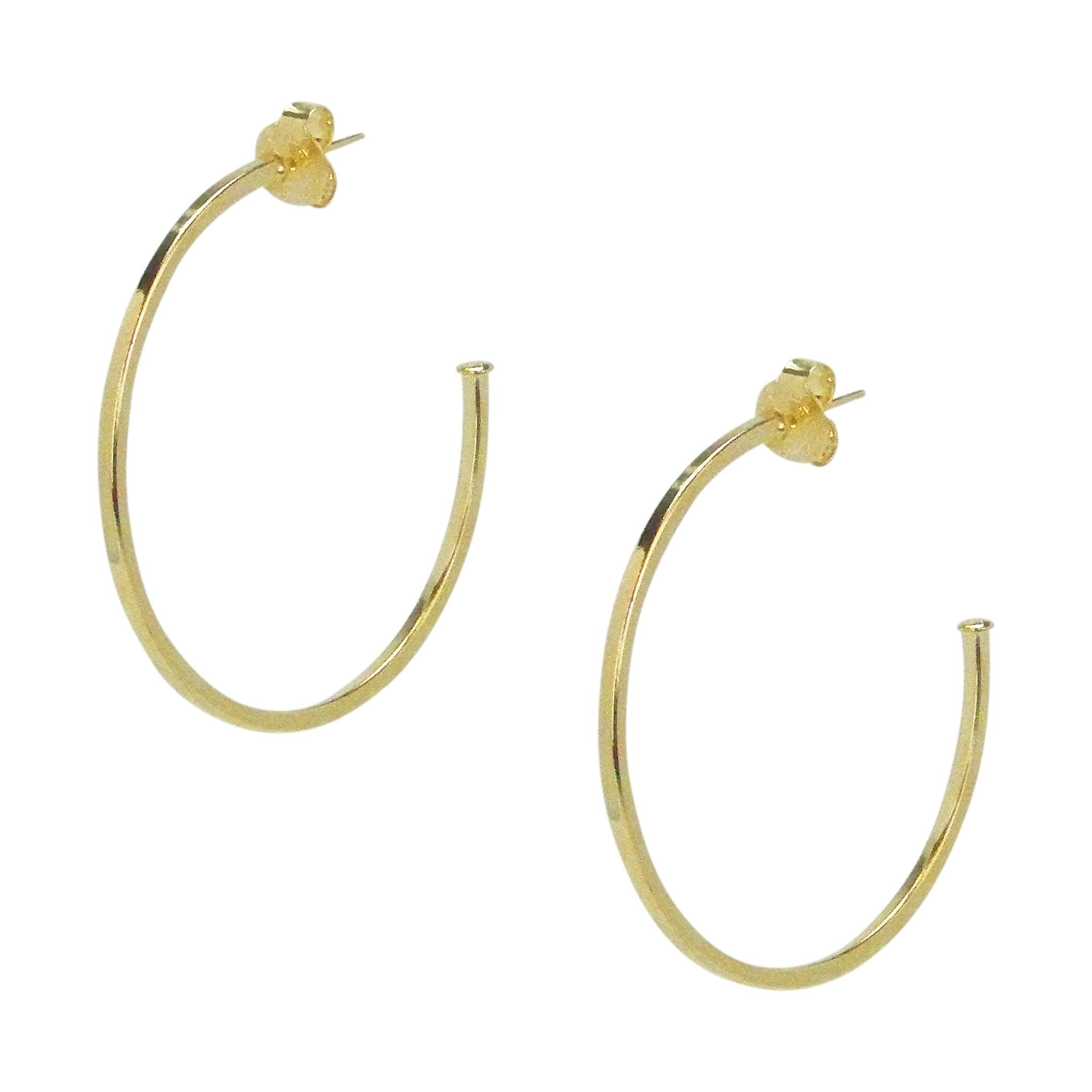 image of Sheila Fajl Perfect Hoop Earrings in Polished Champagne