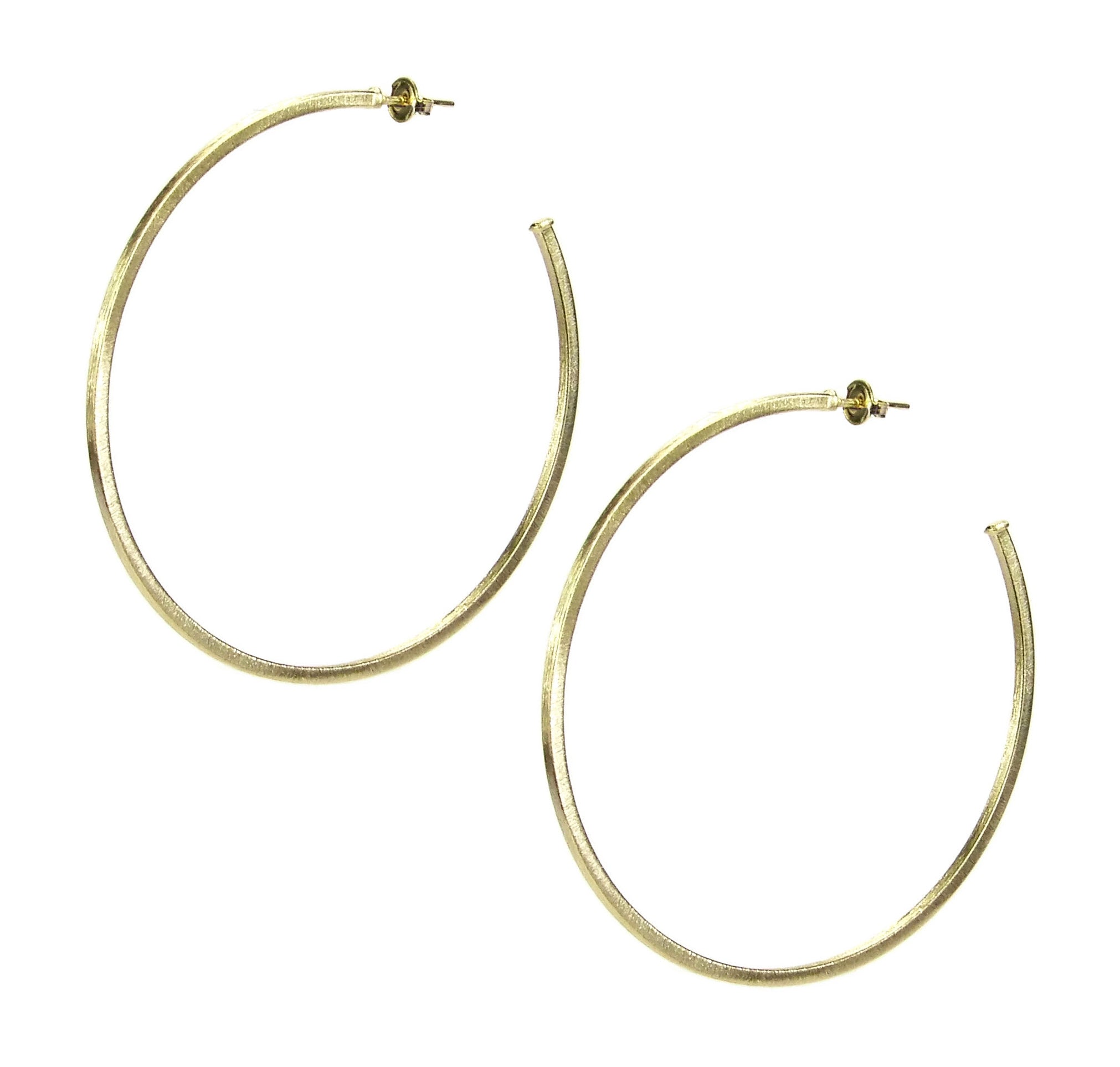 image of Sheila Fajl 2.75 Inch Niky Hoop Earrings in Gold Plated