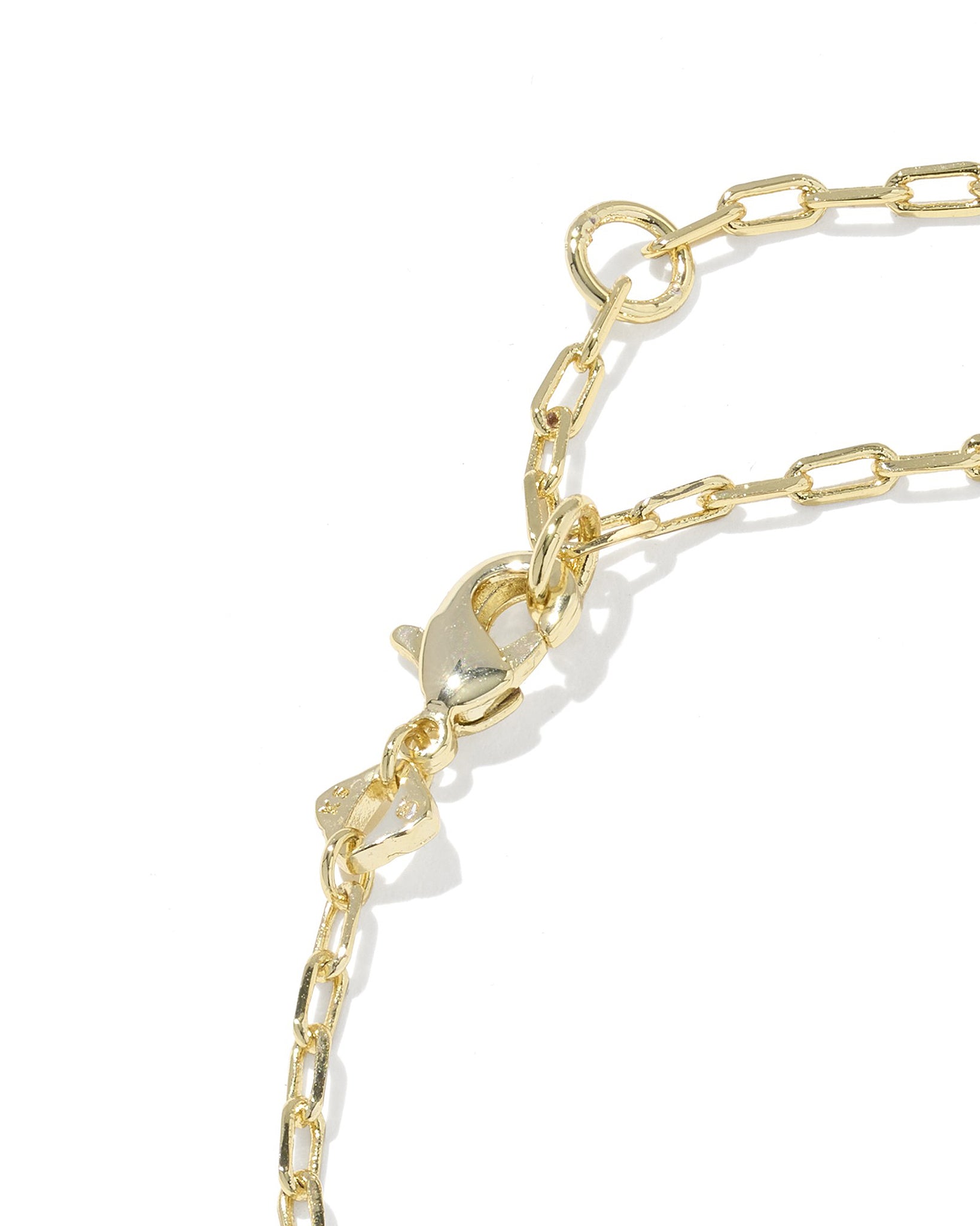 Kendra Scott Elaina Luxe Chain Oval Bracelet in Light Pink CZ and Gold Plated