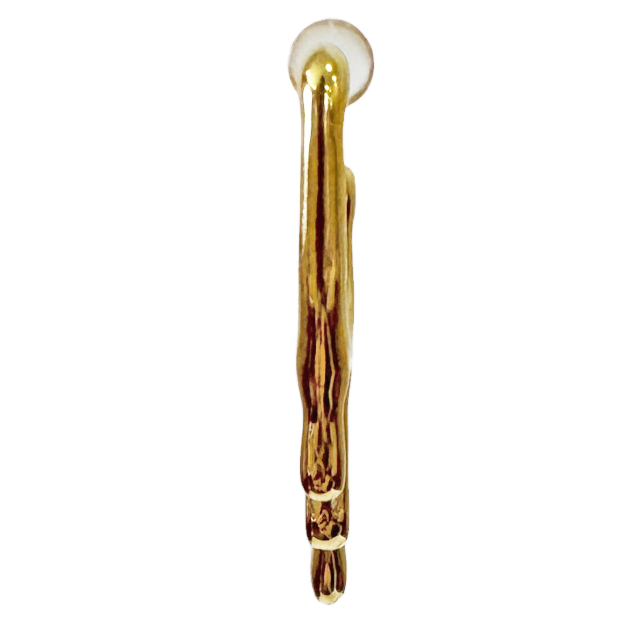 Peter and June Drip Drop Hoop Earrings in Polished 18k Gold Plated