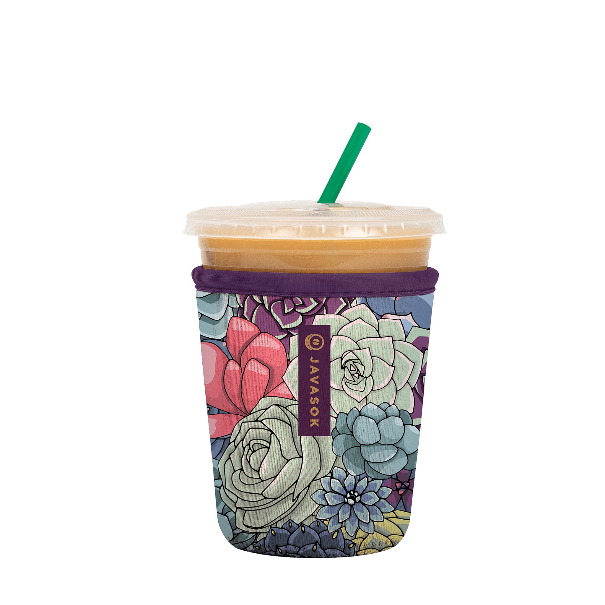 Small 16-20 Ounce Iced Coffee or Cold Drink Neoprene Beverage Sleeve