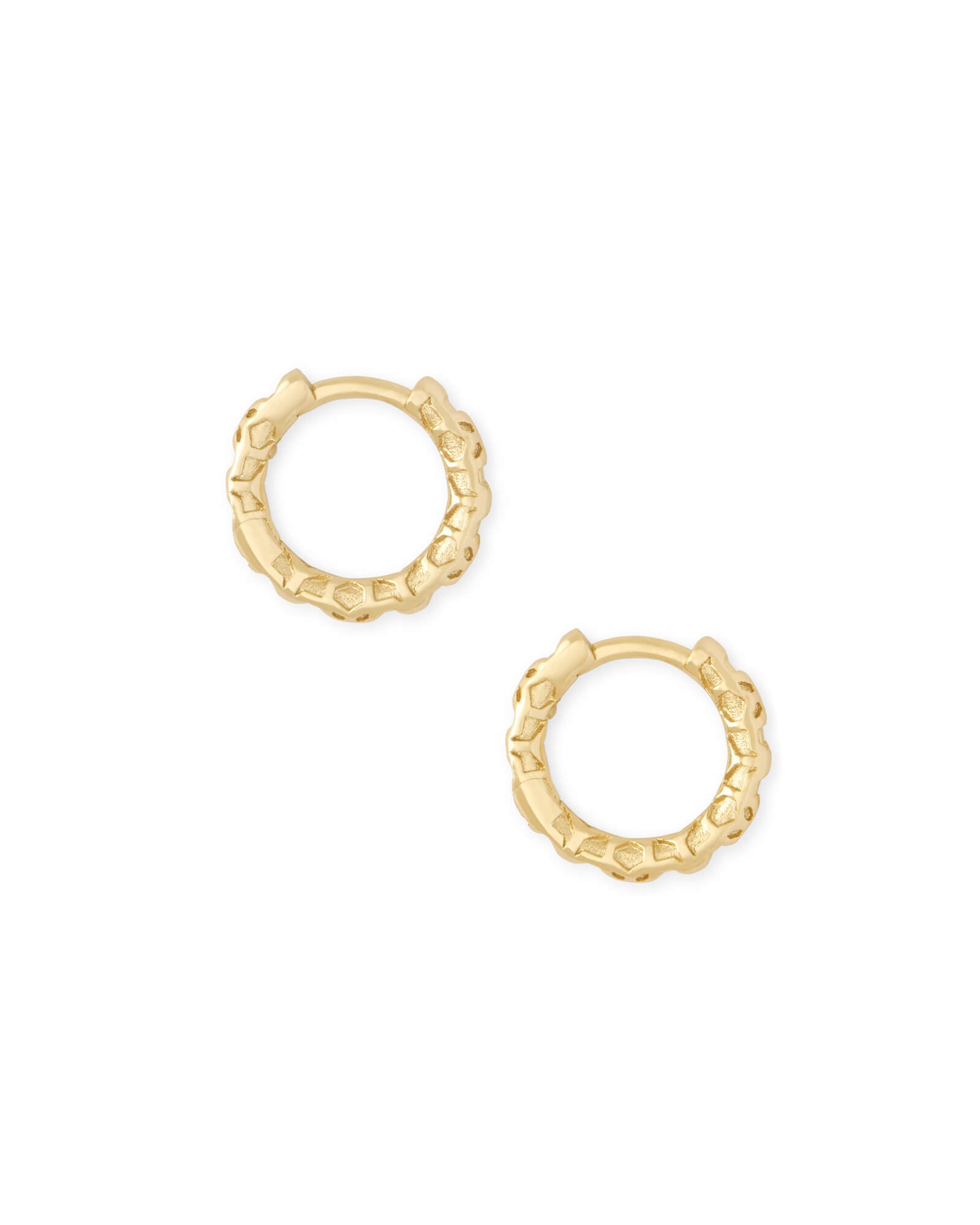 Kendra Scott Maggie Filigree Huggie Hoop Earrings in Gold Plated