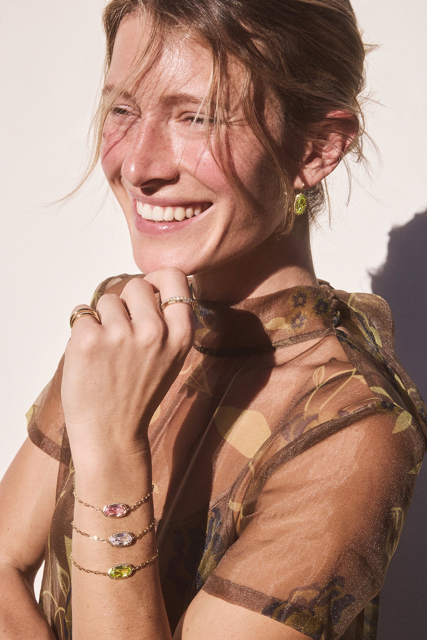 Kendra Scott Elaina Luxe Chain Oval Bracelet in White CZ and Gold Plated