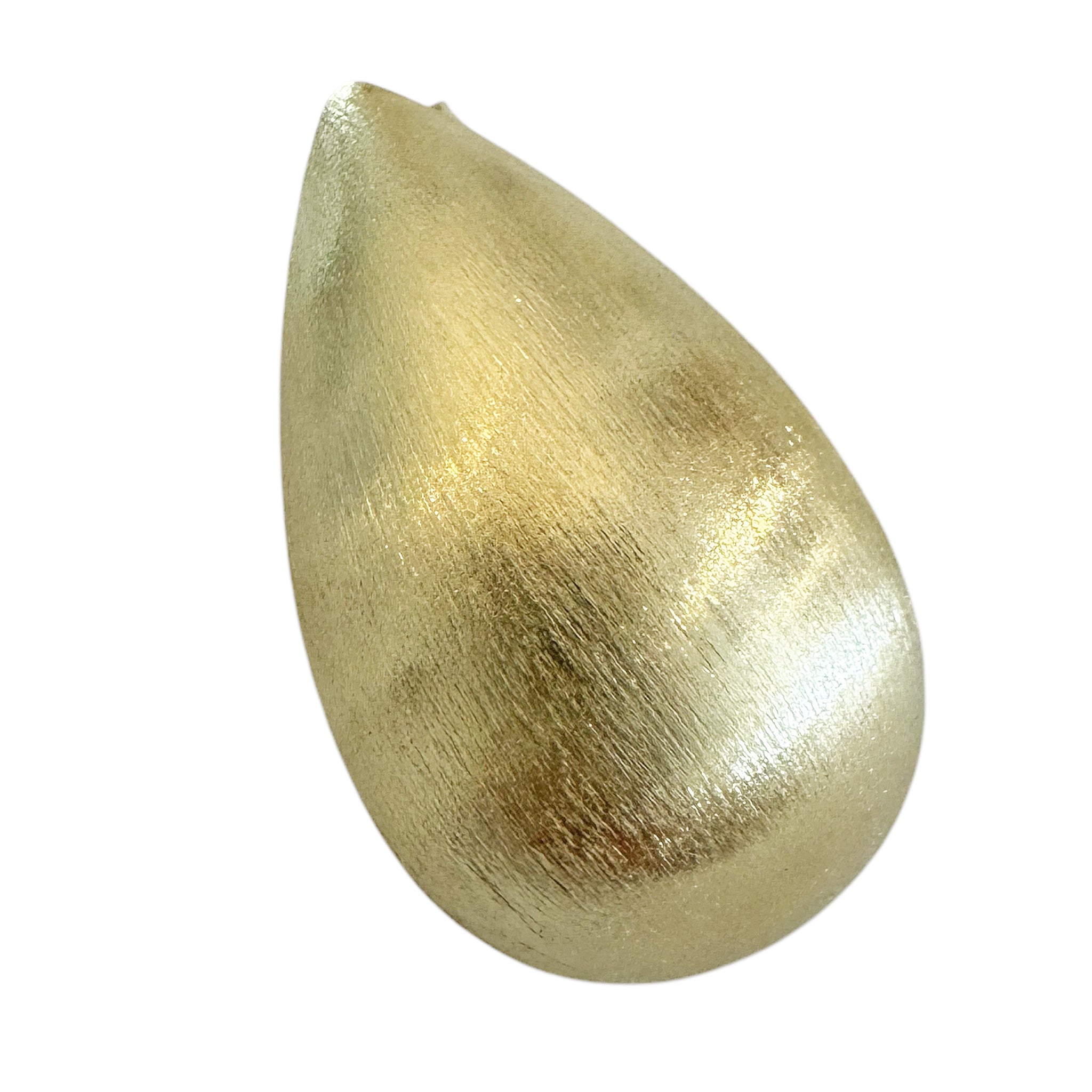 Sheila Fajl Serene Teardrop Large Statement Stud Earrings in Brushed Gold Plated