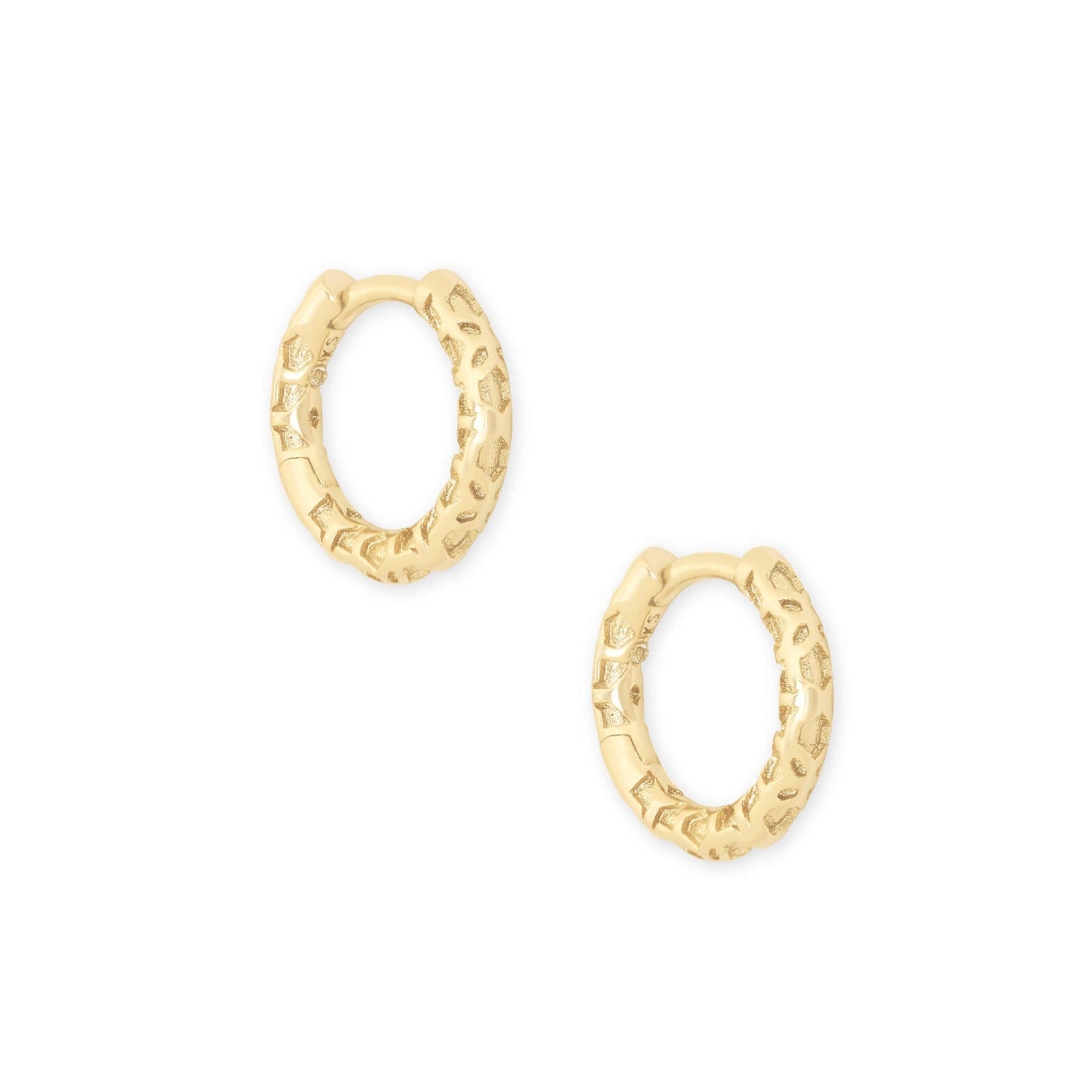Kendra Scott Maggie Filigree Huggie Hoop Earrings in Gold Plated