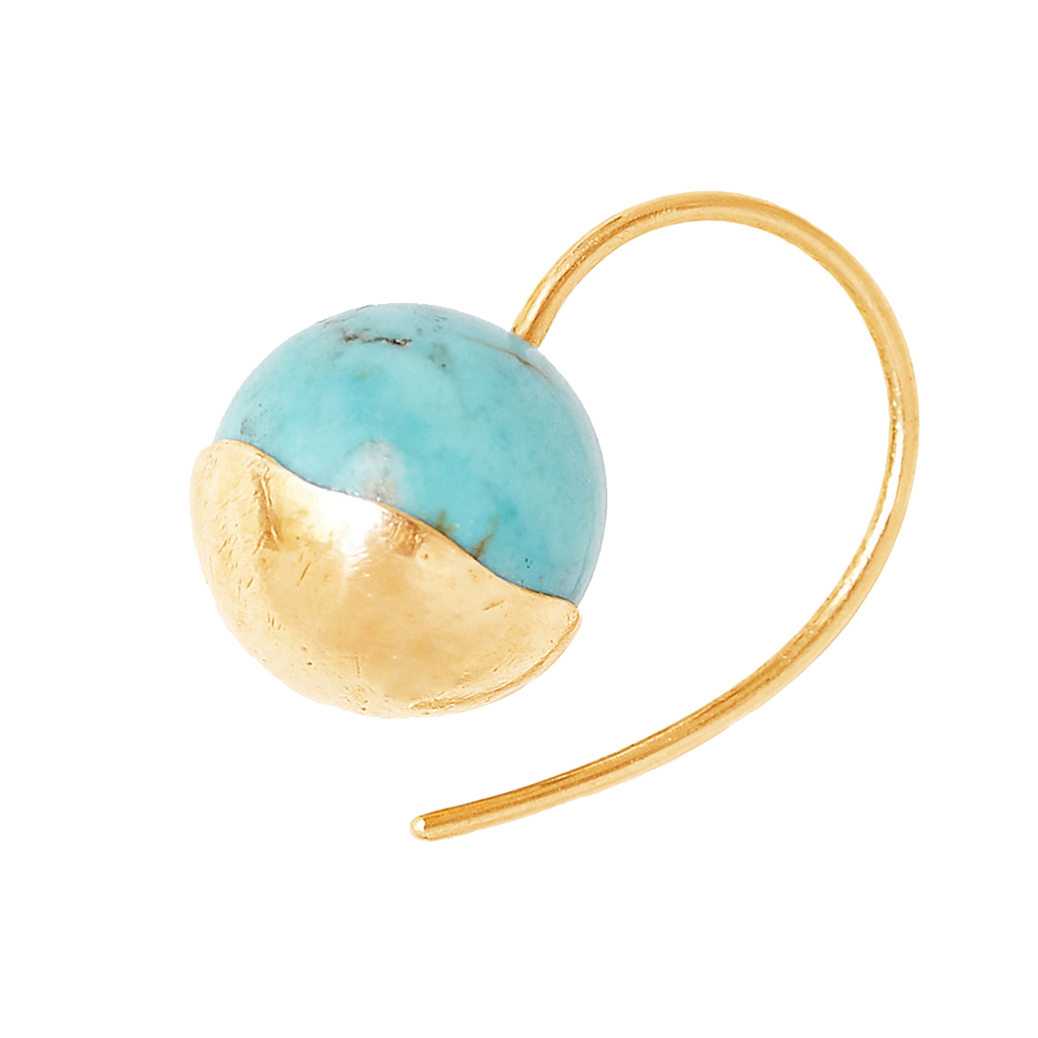 Chan Luu Gold Dipped Dangle Drop Earrings Turquoise in 18k Gold Vermeil