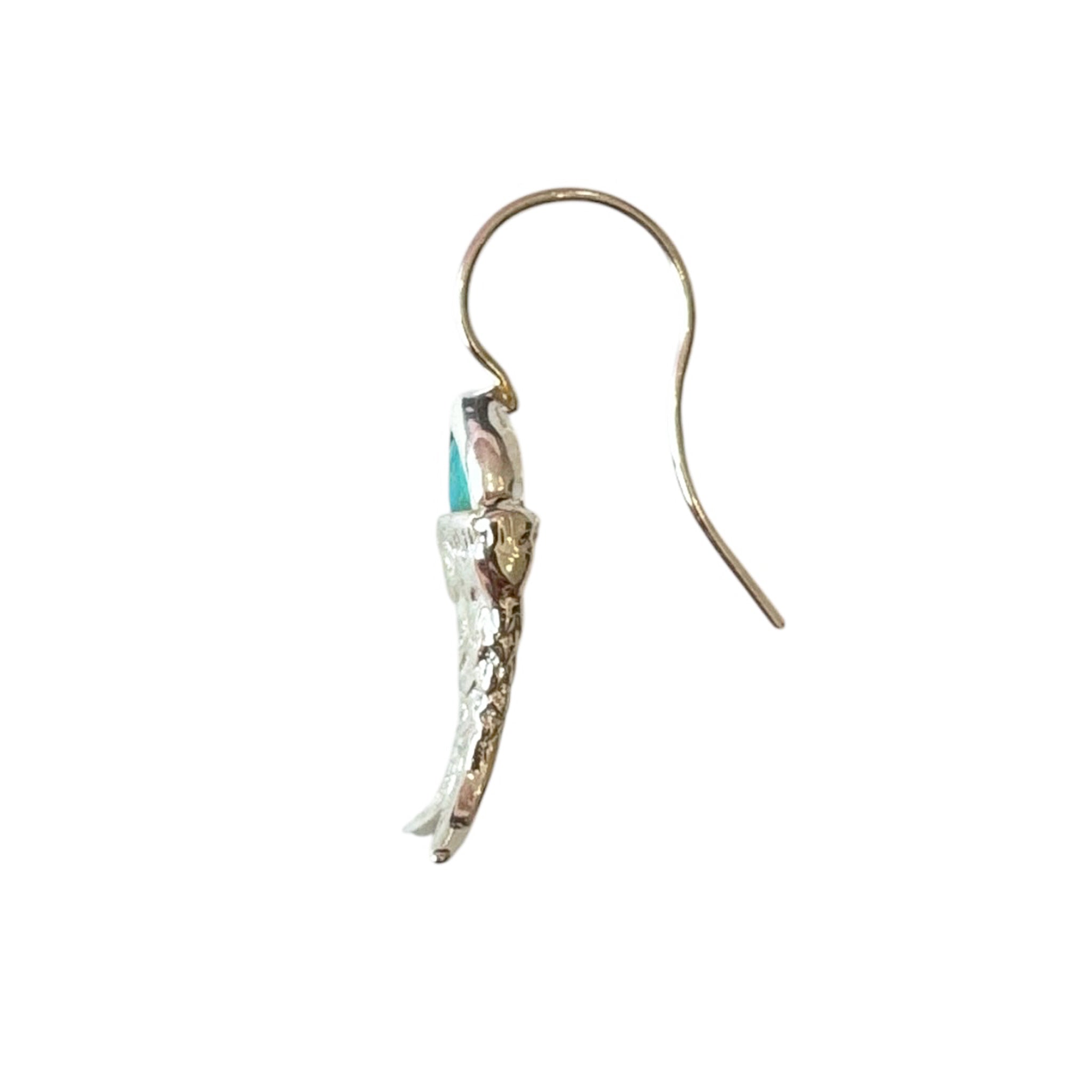 Chan Luu Fish Drop Dangle Earrings in Turquoise and Sterling Silver