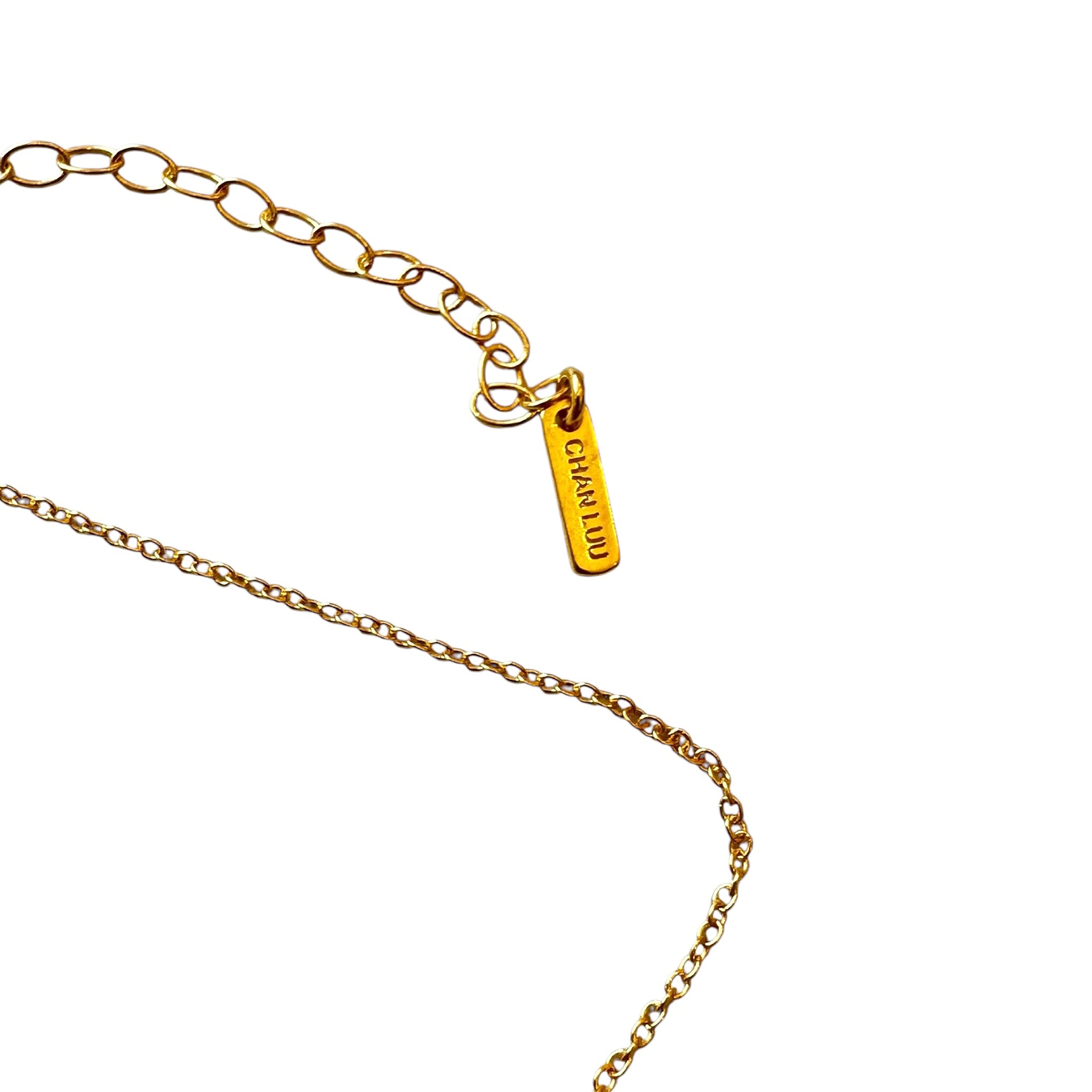 Chan Luu Sardinia Circular Pendant Necklace in Turquoise and 18k Gold Vermeil