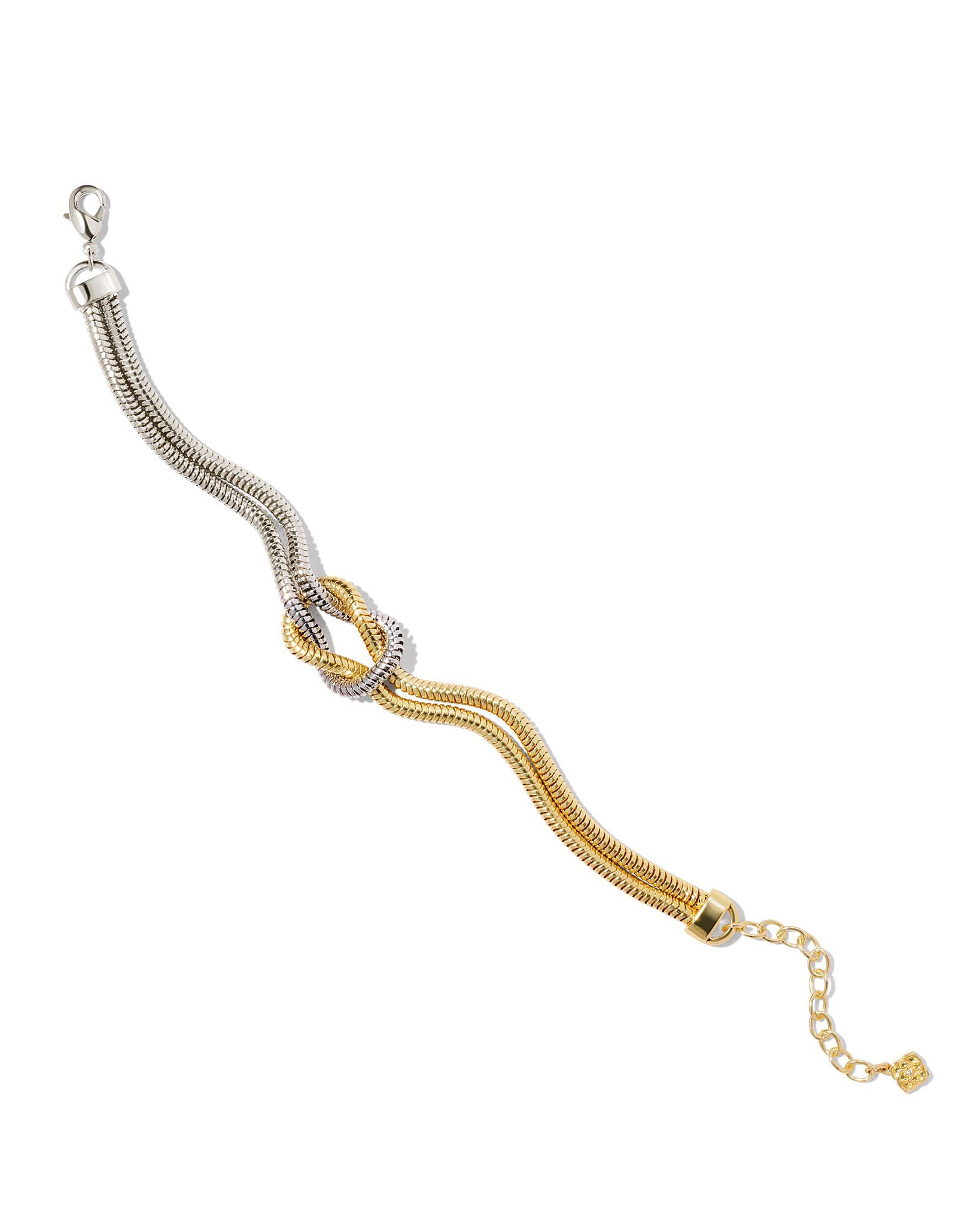 Kendra Scott Annie Chain Knot Bracelet in Gold and Rhodium Mixed Metal Plated