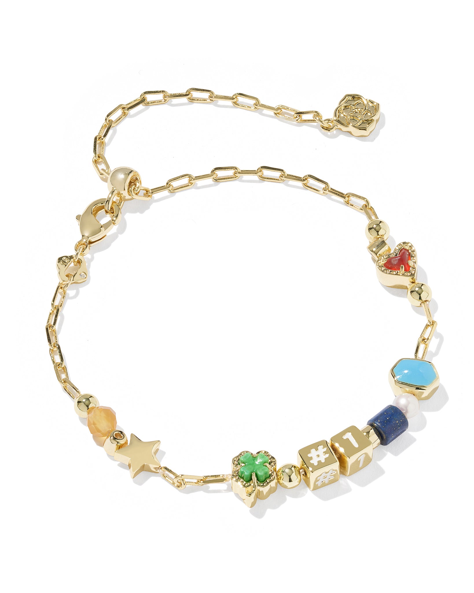 Kendra Scott Lacey Delicate Chain Bracelet in Multi Mix and Gold Plated