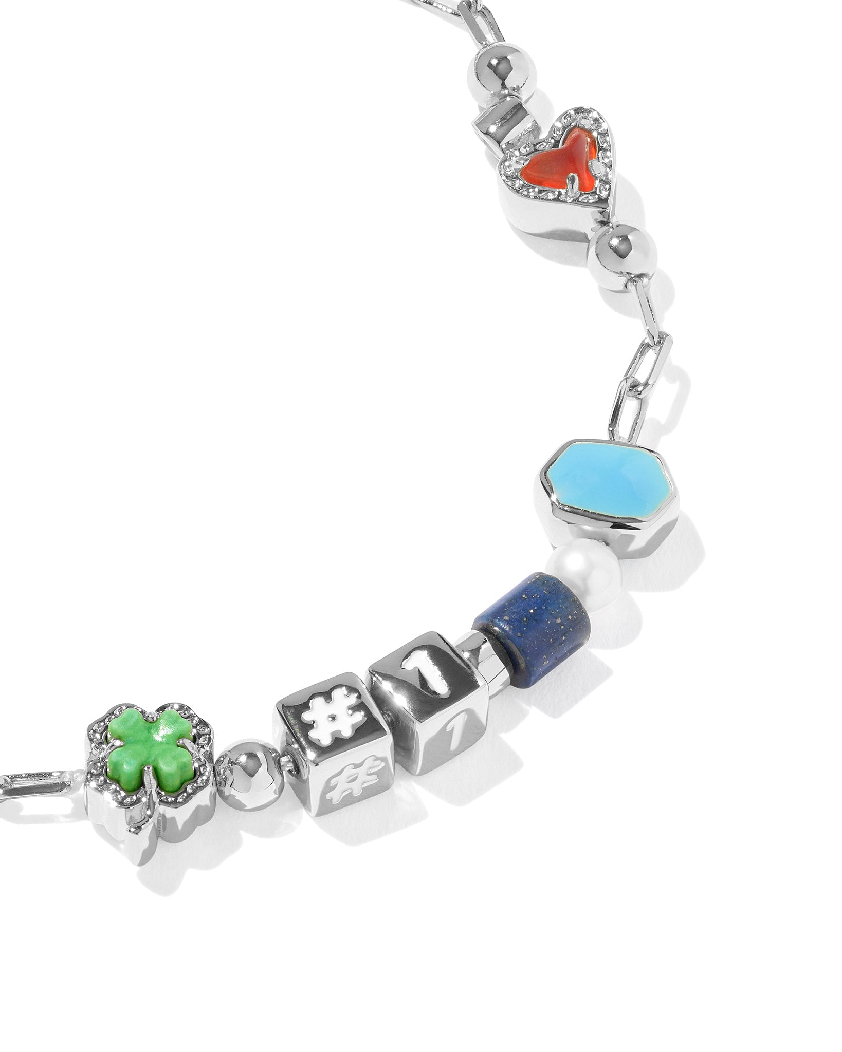 Kendra Scott Lacey Delicate Chain Bracelet in Multi Mix and Rhodium Plated