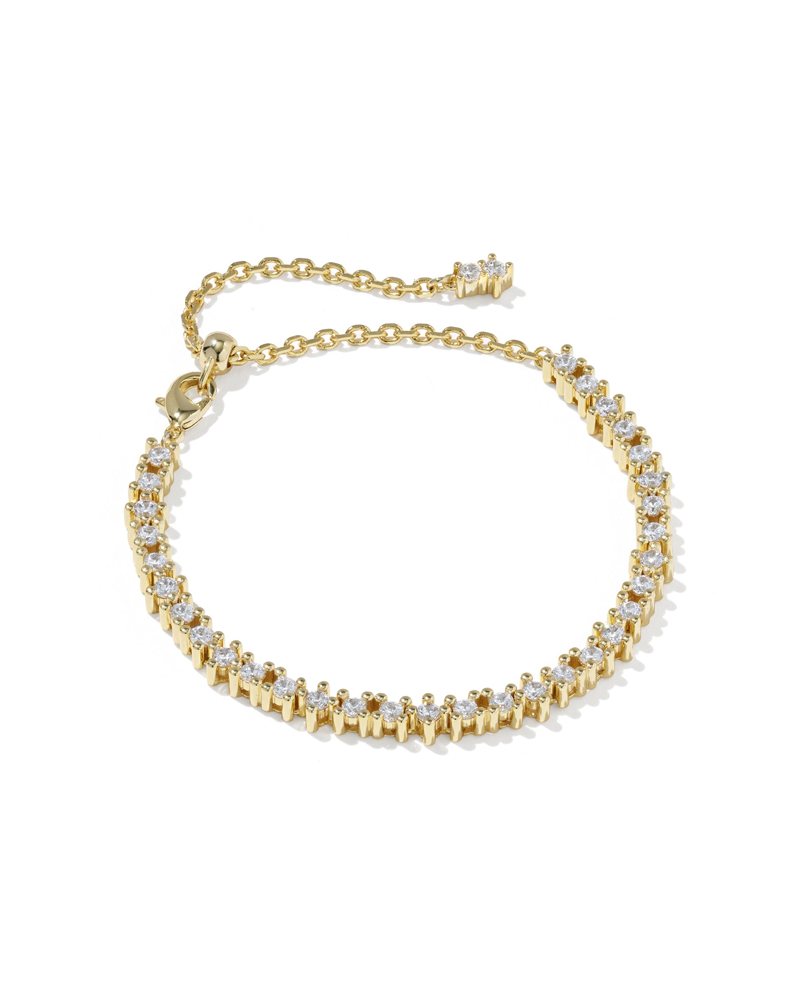 Kendra Scott Fate Tennis Bracelet in White CZ and Gold Plated