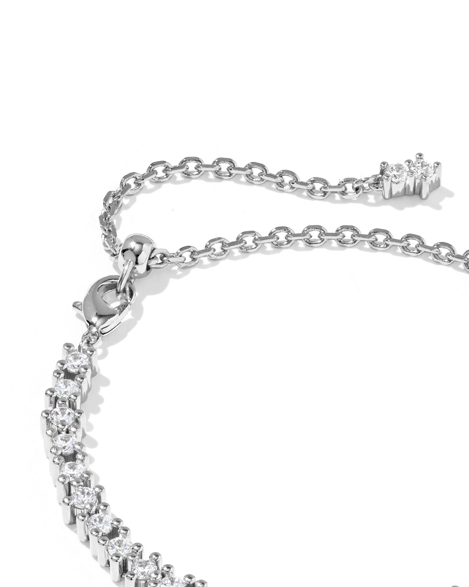 Kendra Scott Fate Tennis Bracelet in White CZ and Rhodium Plated