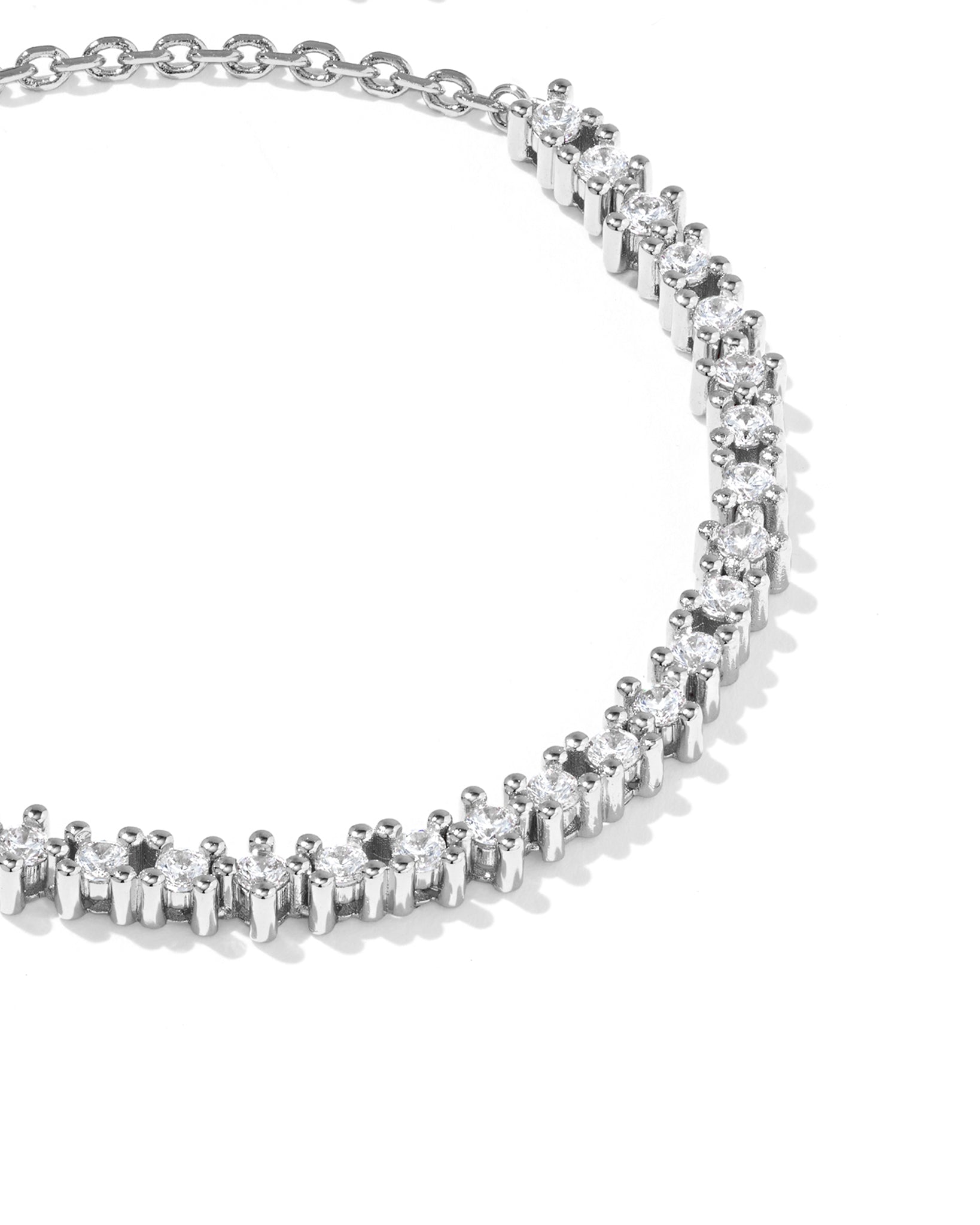 Kendra Scott Fate Tennis Bracelet in White CZ and Rhodium Plated