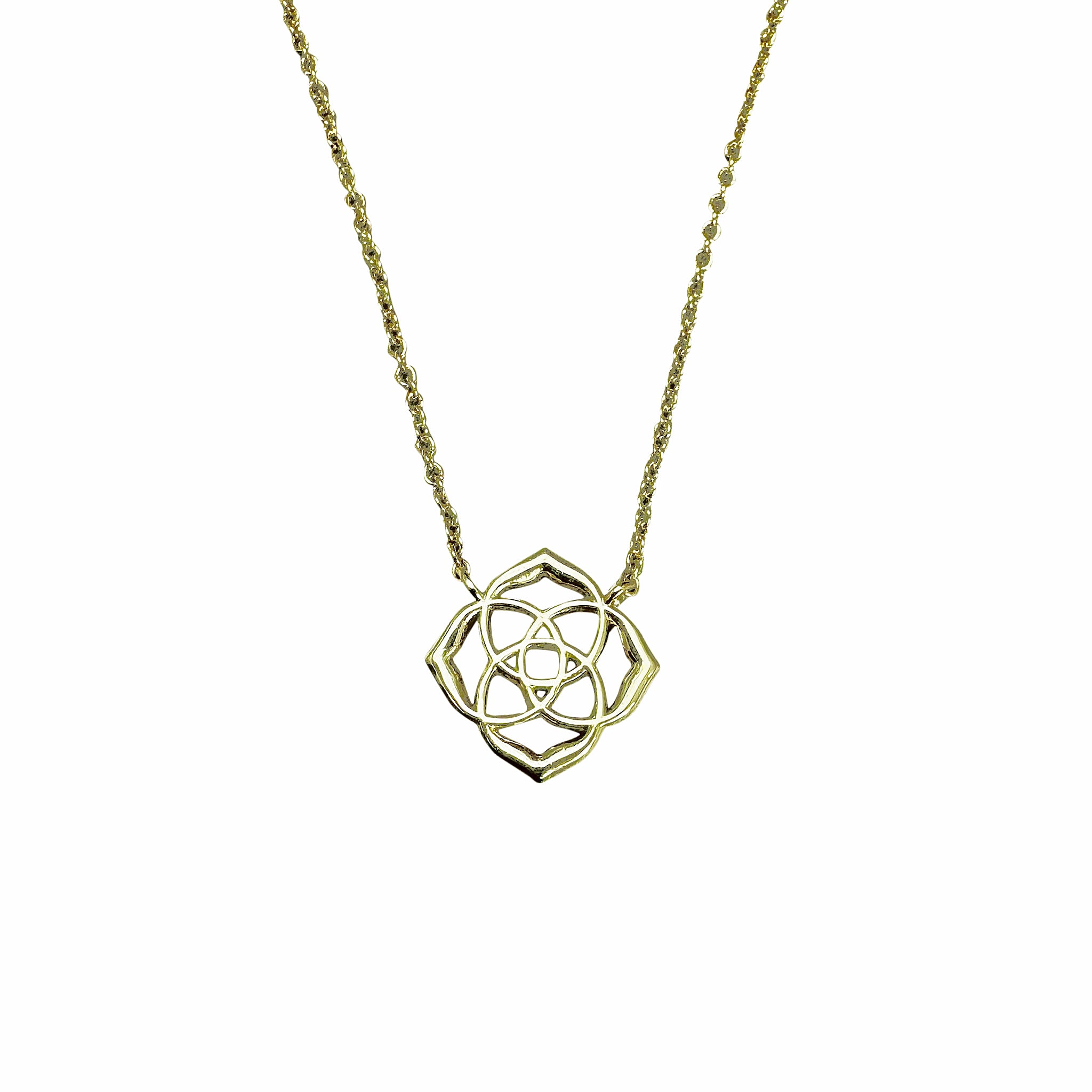 Kendra Scott Decklyn Logo Pendant Necklace in Gold Plated