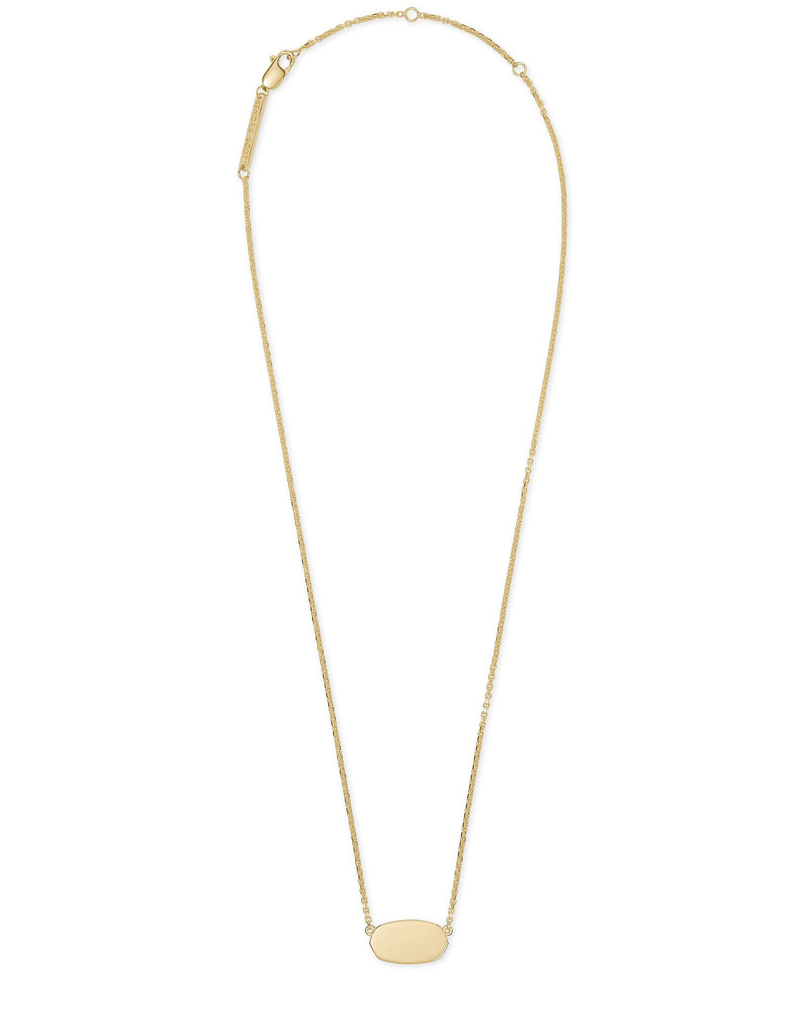 Kendra Scott Elisa Oval Pendant Necklace in 18k Gold Vermeil