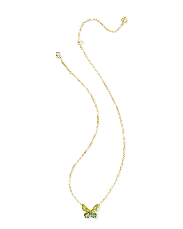 Bianca Butterfly Silver Short Pendant Necklace Bright Aqua Mix| Kendra Scott main image 1