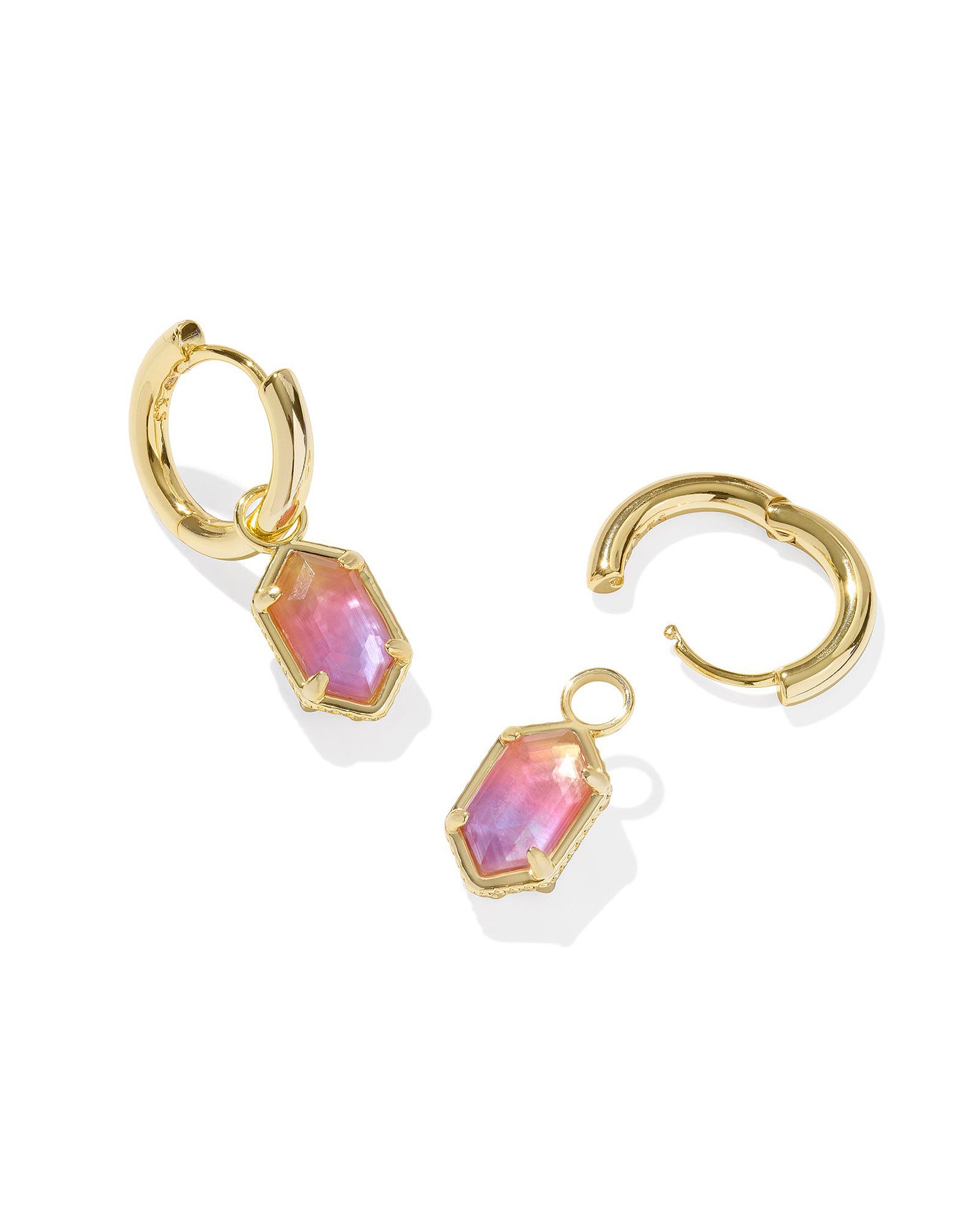 Kendra Scott Hallie Huggie Hoop Earrings in Sunrise Watercolor