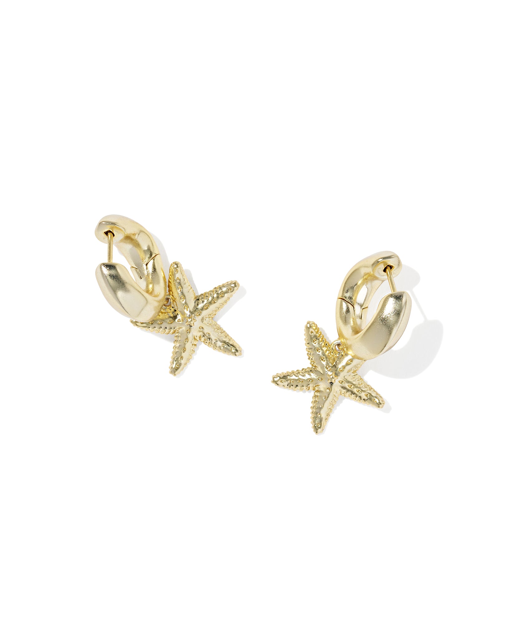 Kendra Scott Parker Starfish Huggie Hoop Earrings in Gold Plated