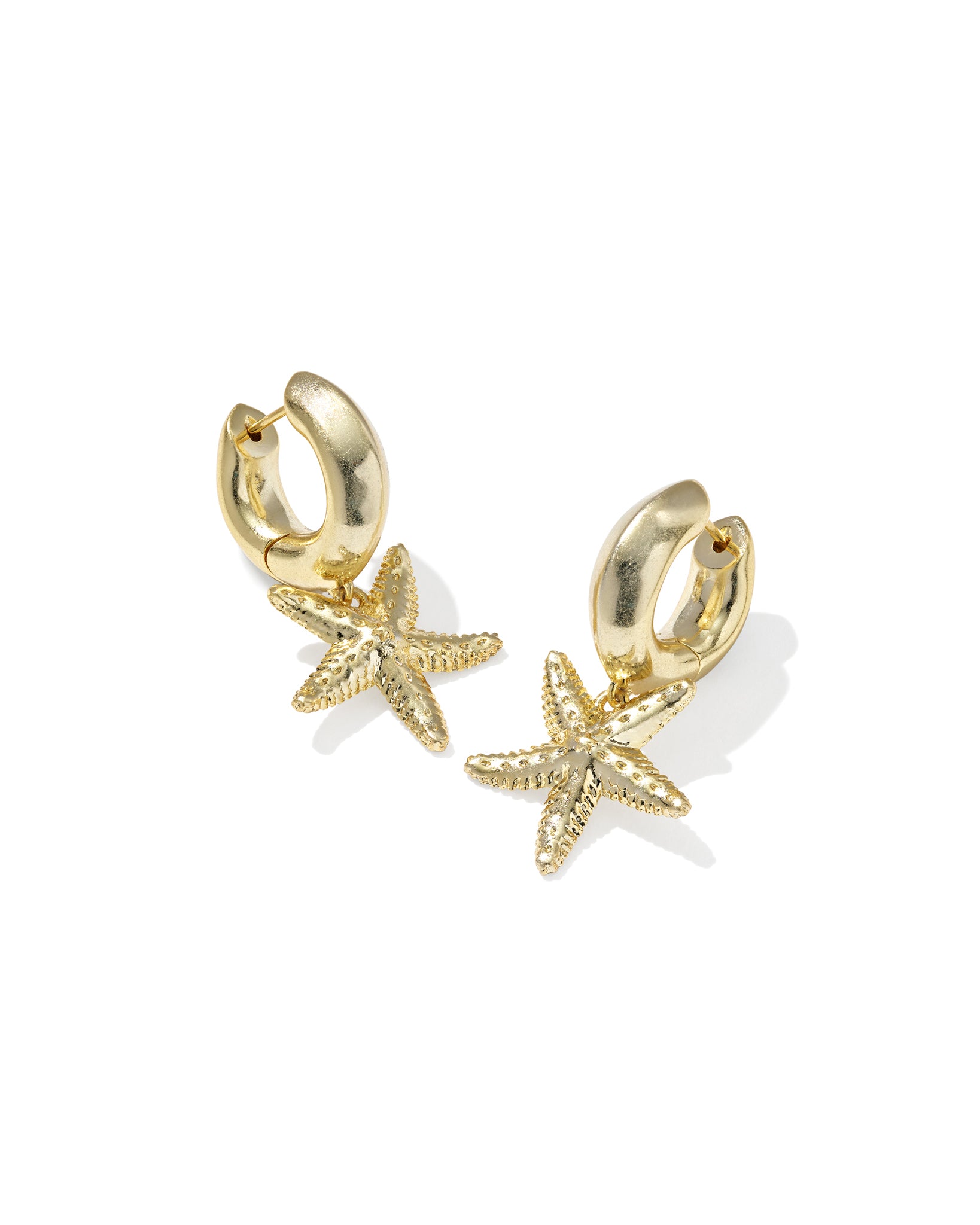Kendra Scott Parker Starfish Huggie Hoop Earrings in Gold Plated