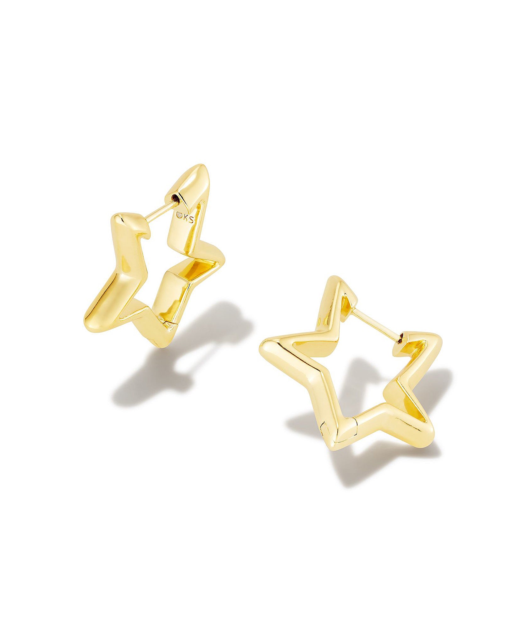 Kendra Scott Star Huggie Hoop Earrings in Gold Plated