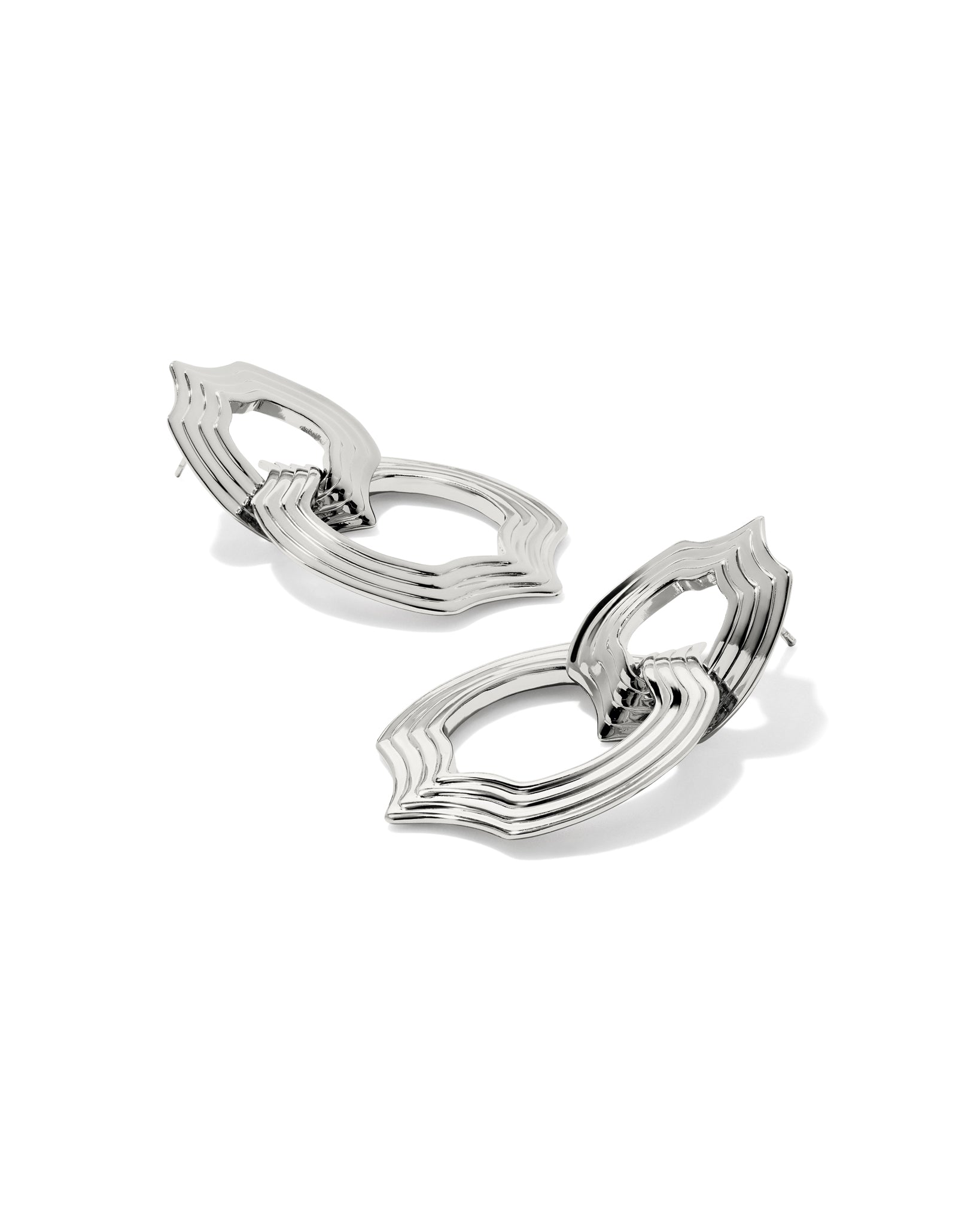 Kendra Scott Nova Statement Dangle Earrings in Rhodium Plated