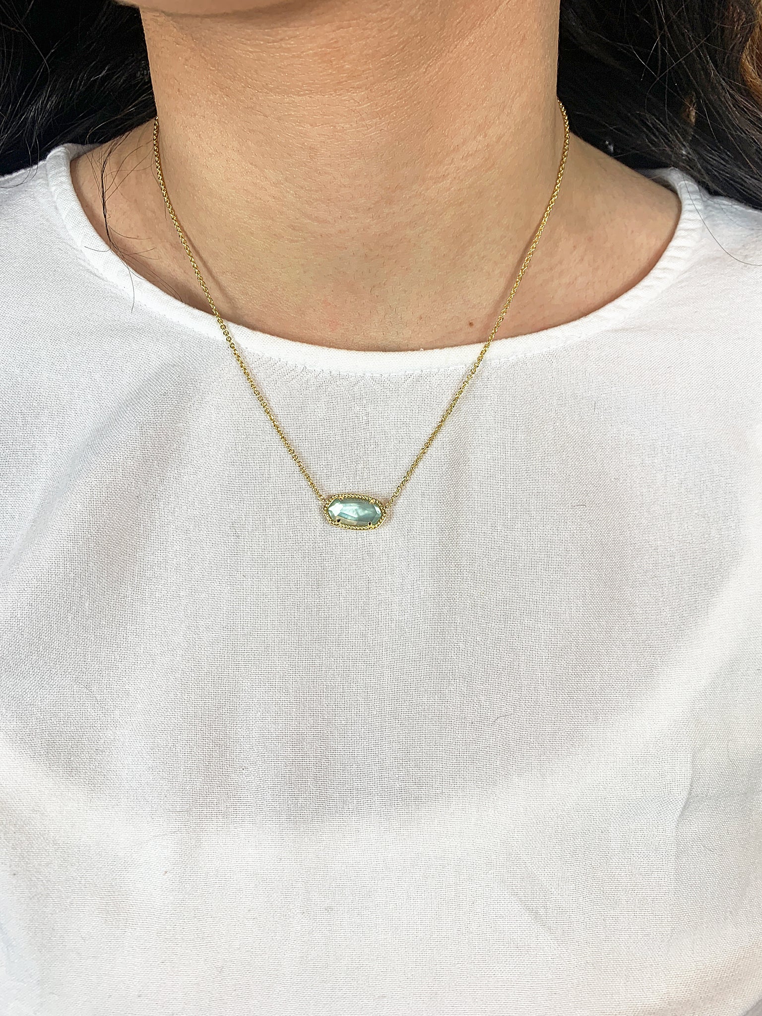 Kendra Scott April Birthstone Necklace Elaina Bracelet Silver