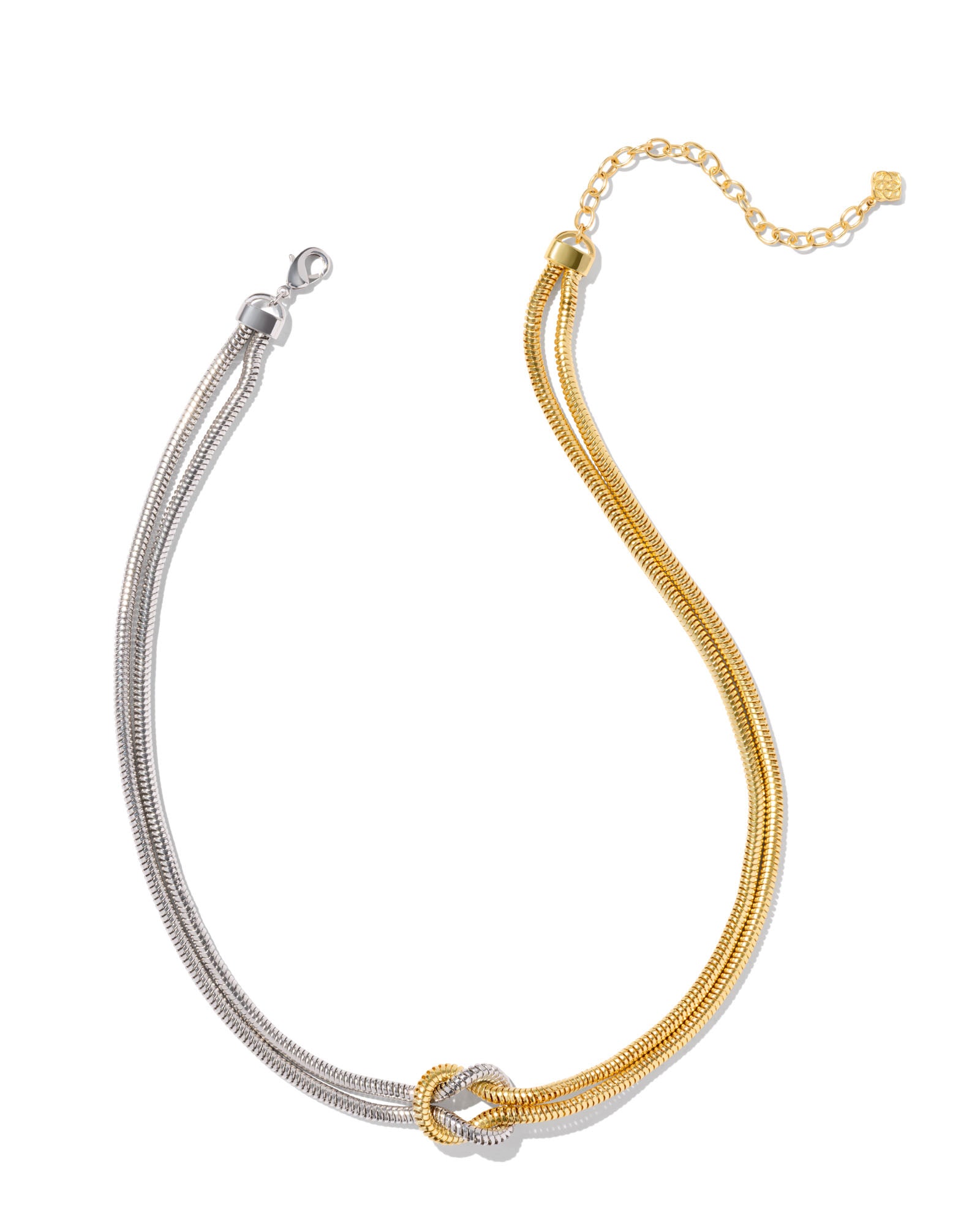 Kendra Scott Annie Chain Knot Necklace in Gold and Rhodium Mixed Metal Plated