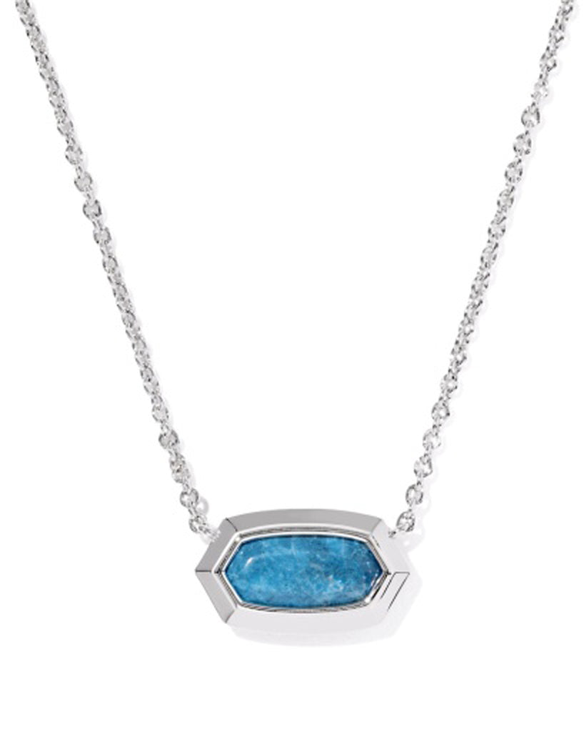 Kendra Scott Elisa Bezel Oval Pendant Necklace in Variegated