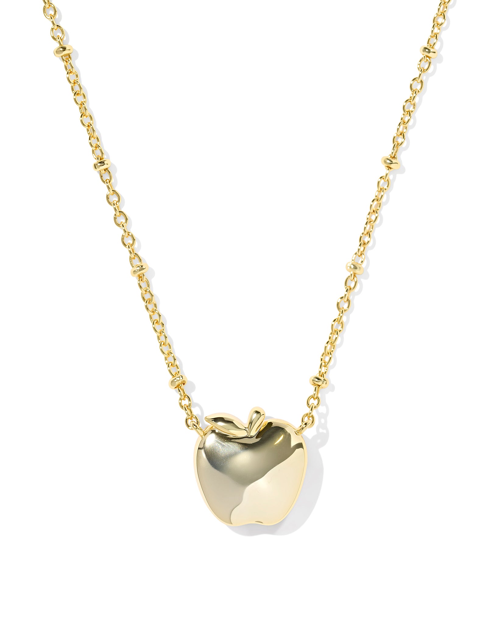 Kendra Scott Apple Short Pendant Necklace in Red Illusion and Gold Plated