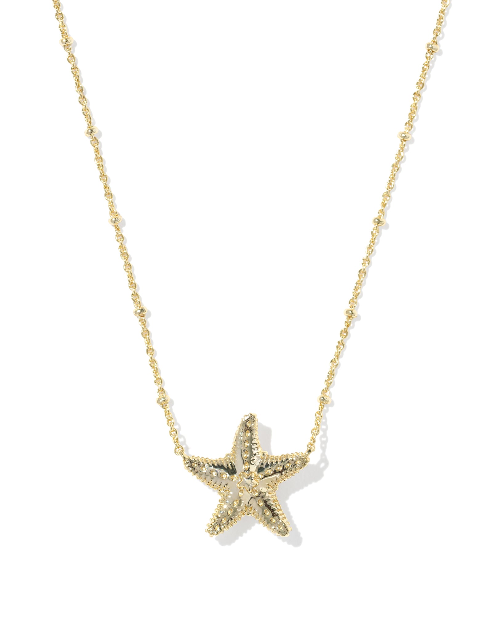 Kendra Scott Parker Starfish Pendant Necklace in Natural Mother of Pearl and Gold Plated