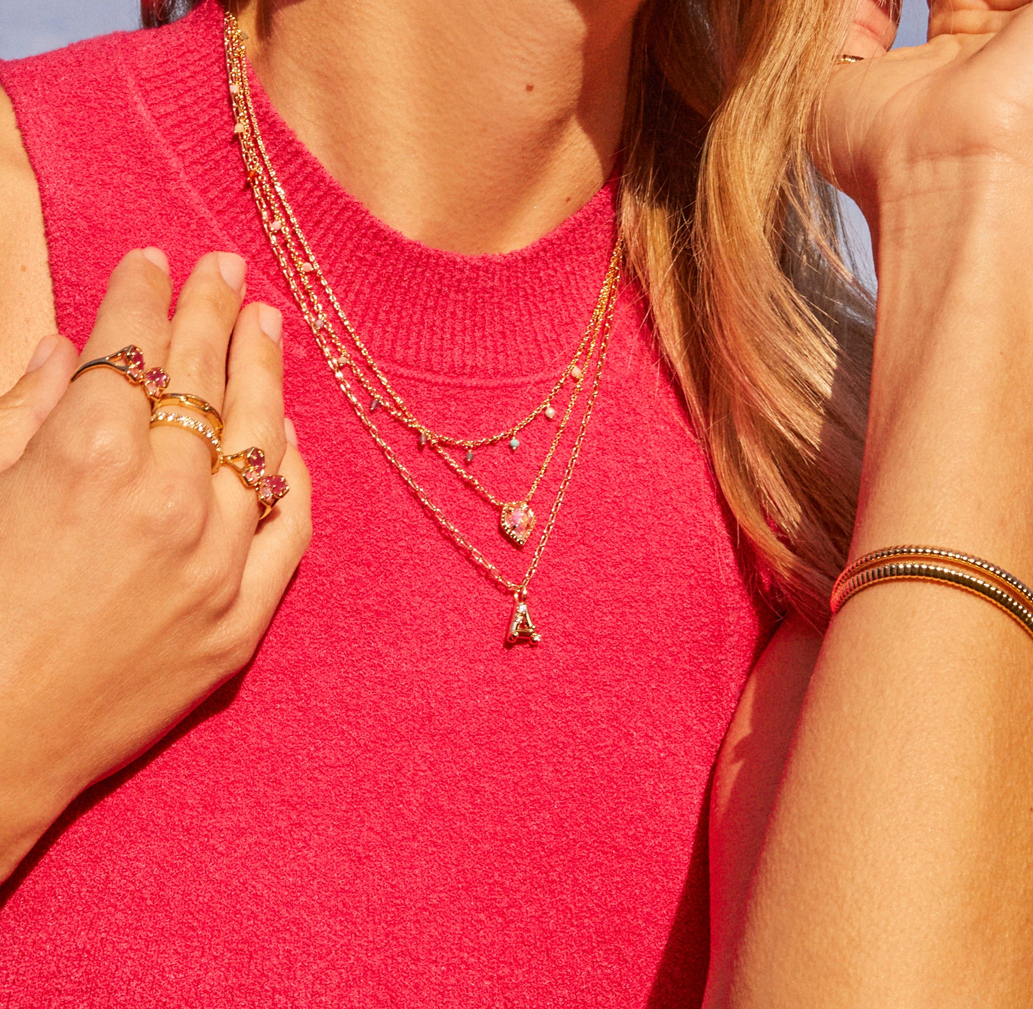 Kendra Scott Tessa Framed Satellite Chain Pendant Necklace in Platinum Drusy and Rhodium Plated