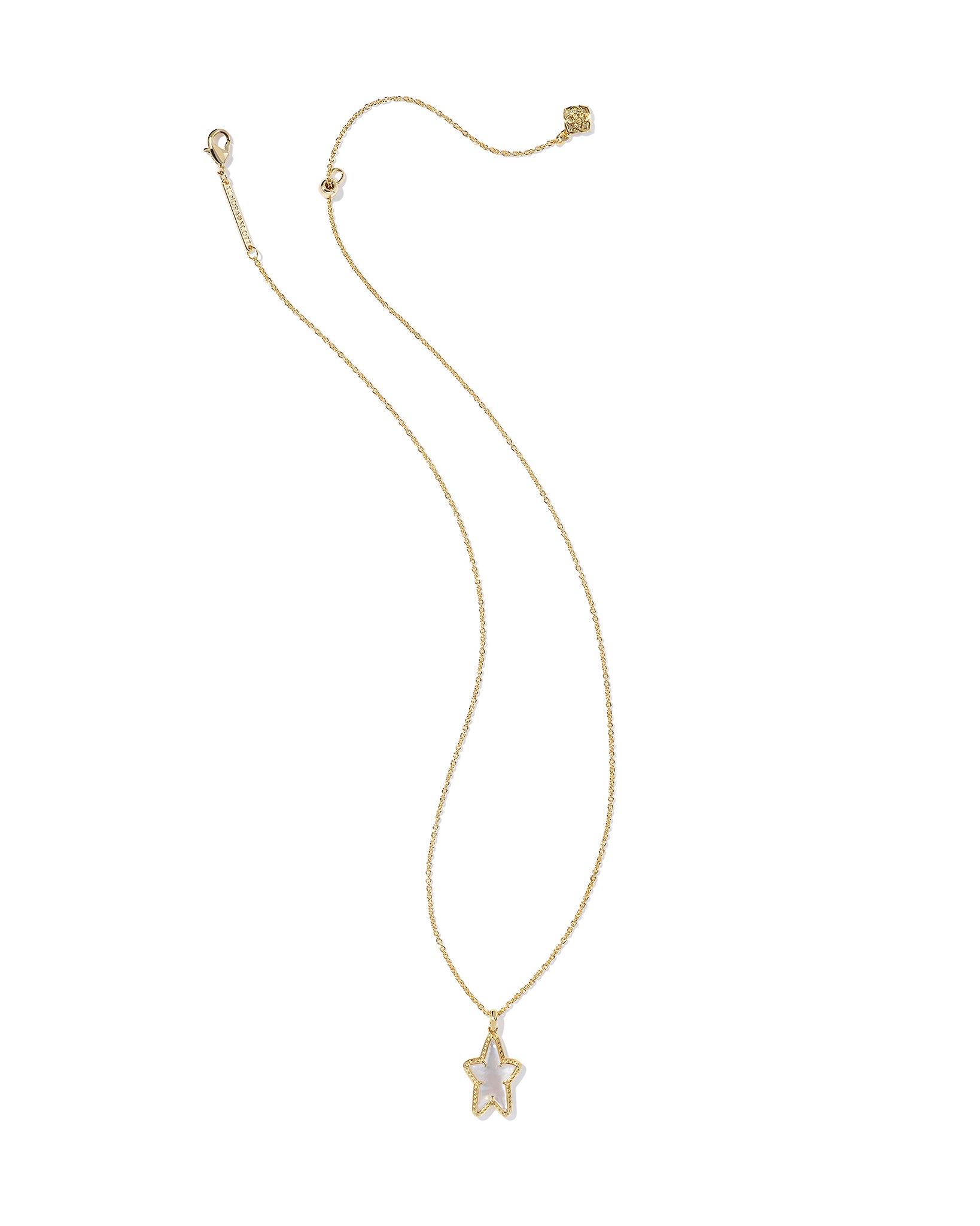 Kendra Scott Ada Short Star Pendant Necklace in Ivory Mother of Pearl and Gold