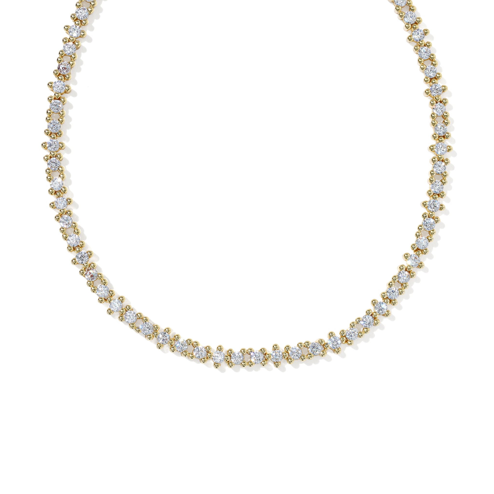 Kendra Scott Fate Tennis Necklace in White CZ and Gold Plated
