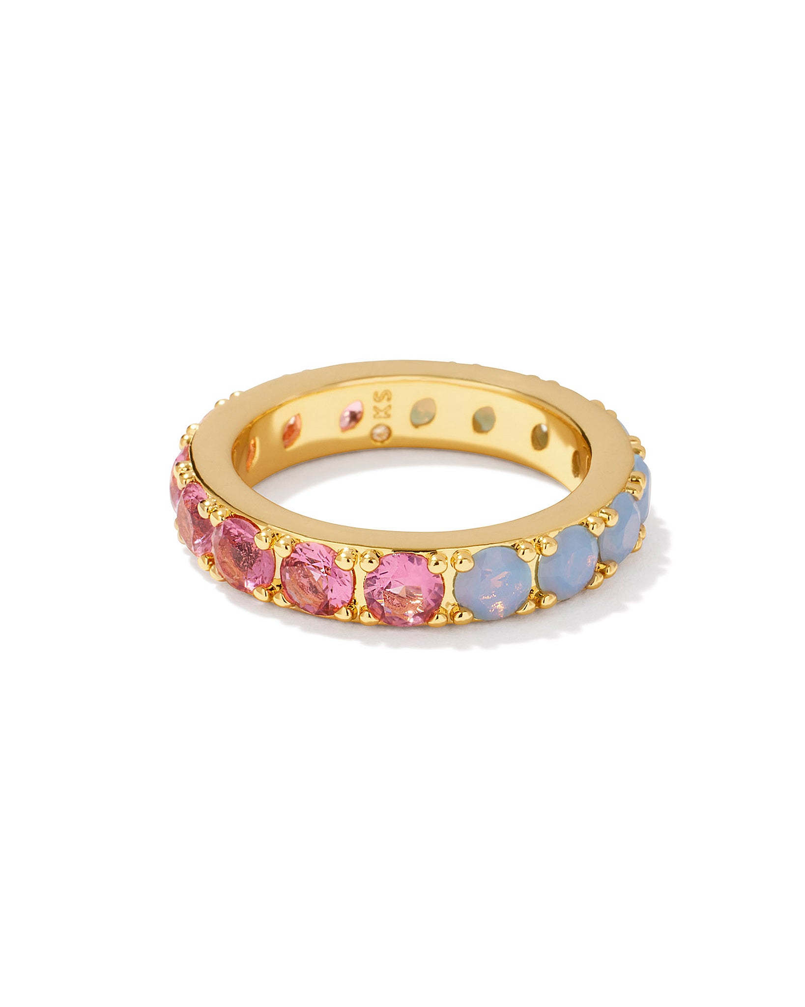 Kendra Scott Chandler Band Ring in Pink Blue Mix and Gold Size 8