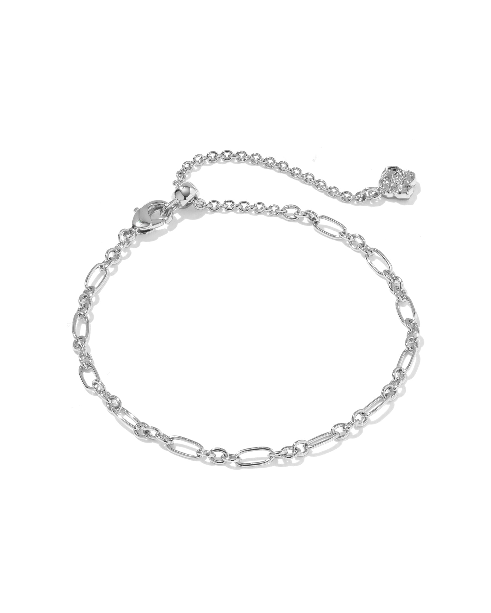 Kendra Scott Fate Chain Bracelet Set of Two in White CZ and Rhodium Plated