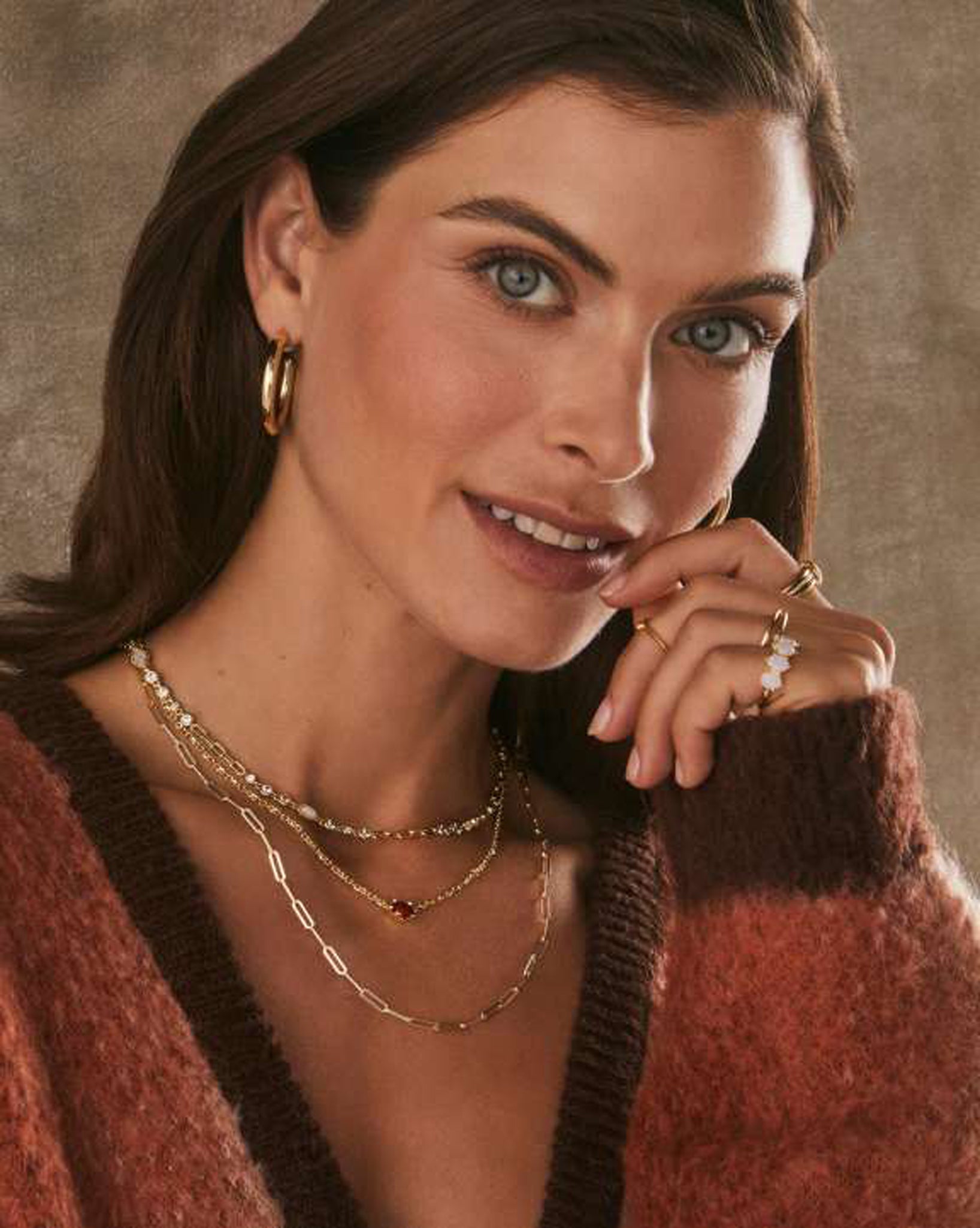 Kendra Scott Courtney Paperclip Chain Necklace in Rhodium Plated